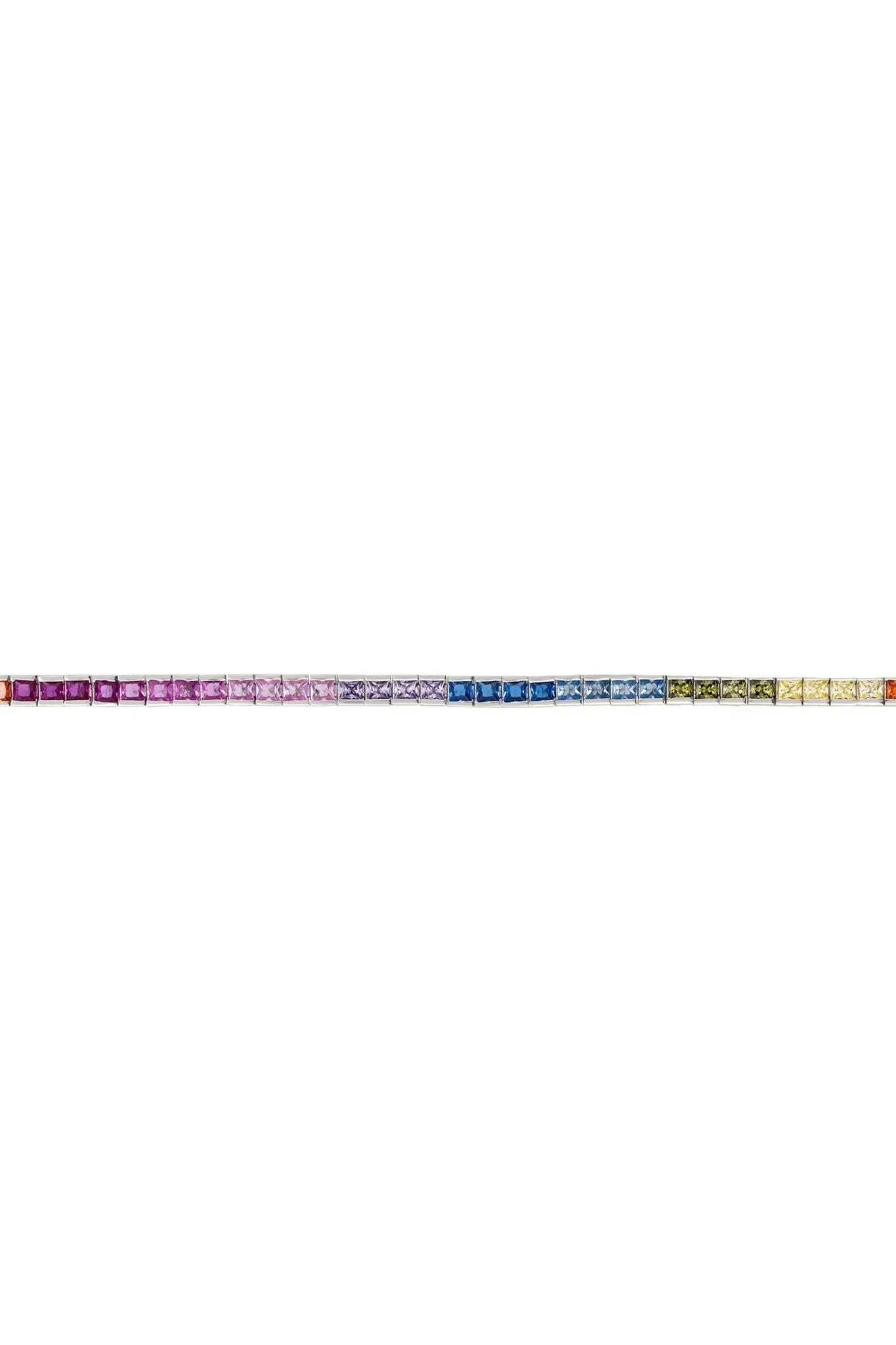 Over The Rainbow Tennis Bracelet Silver - LATELITA Bracelets