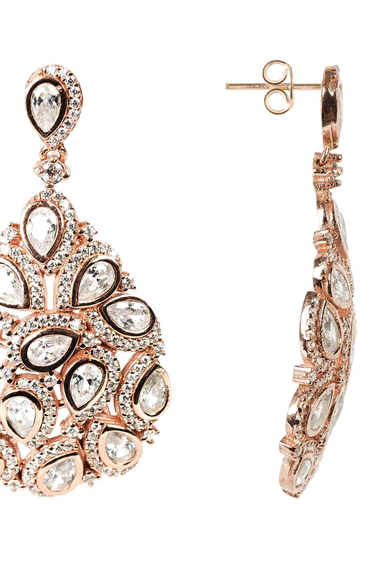 Peacock Earrings Rosegold - LATELITA Earrings