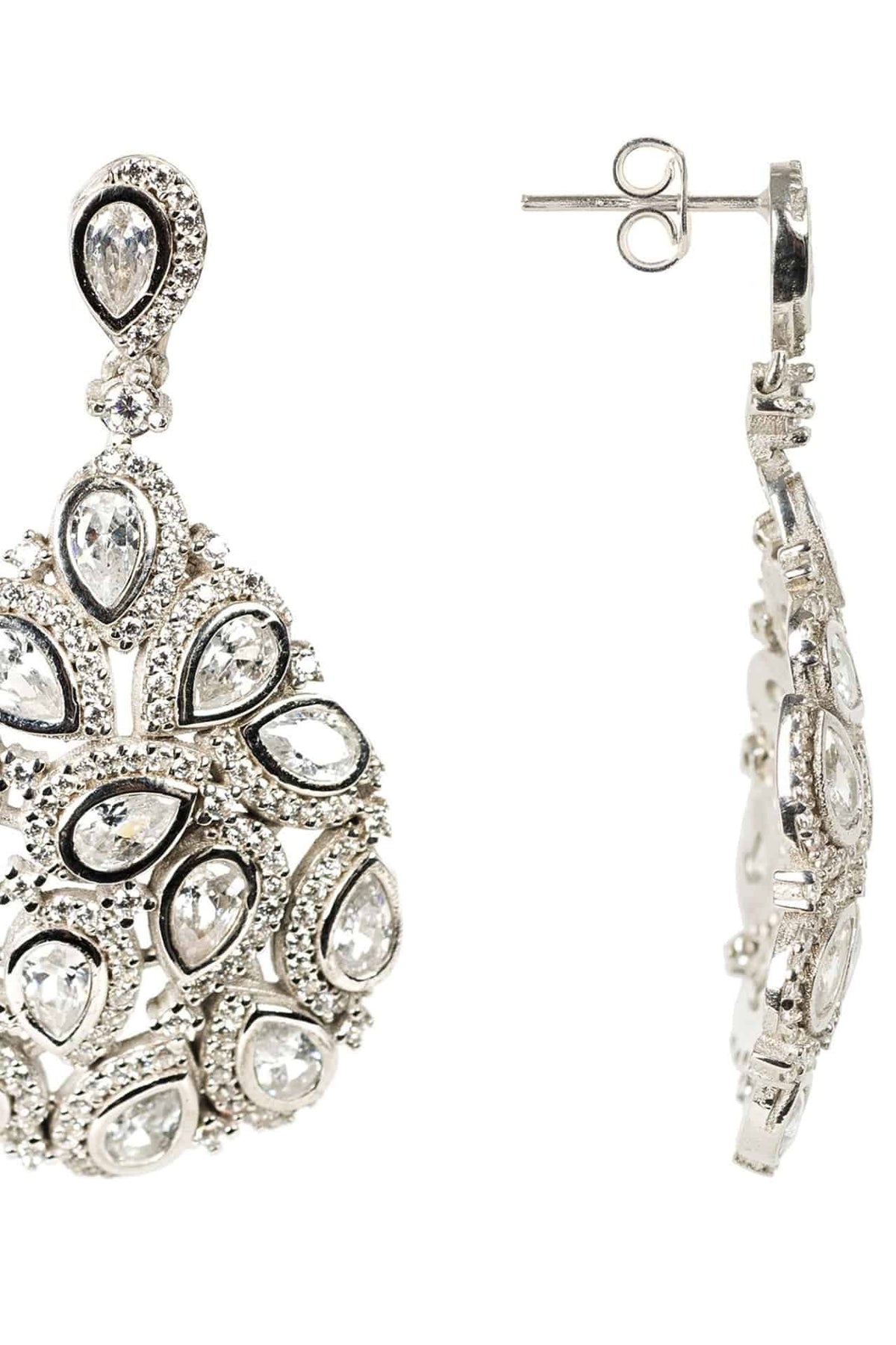 Peacock Earrings Silver - LATELITA Earrings