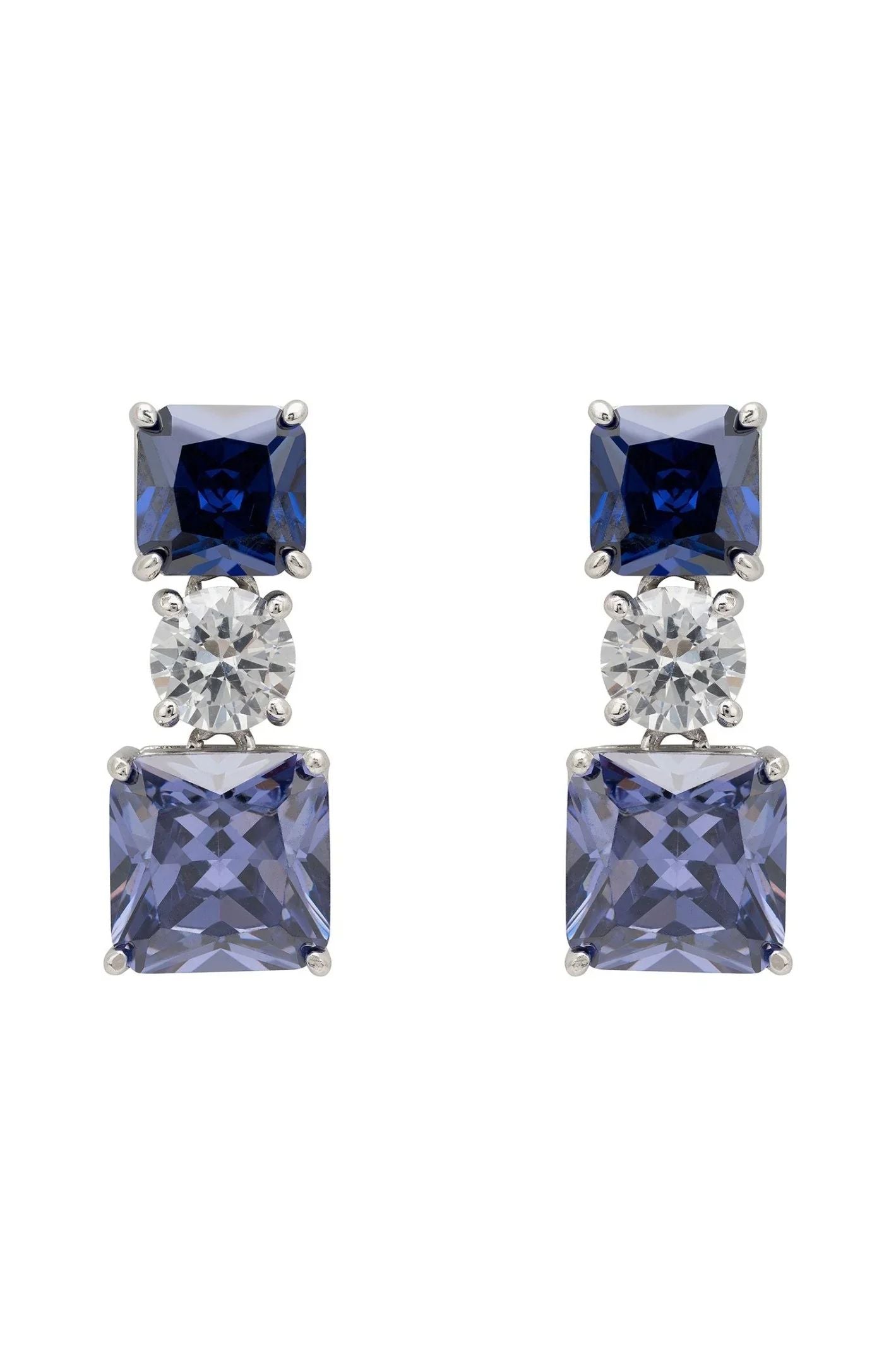Penelope Drop Earrings Tanzanite Silver - LATELITA Earrings