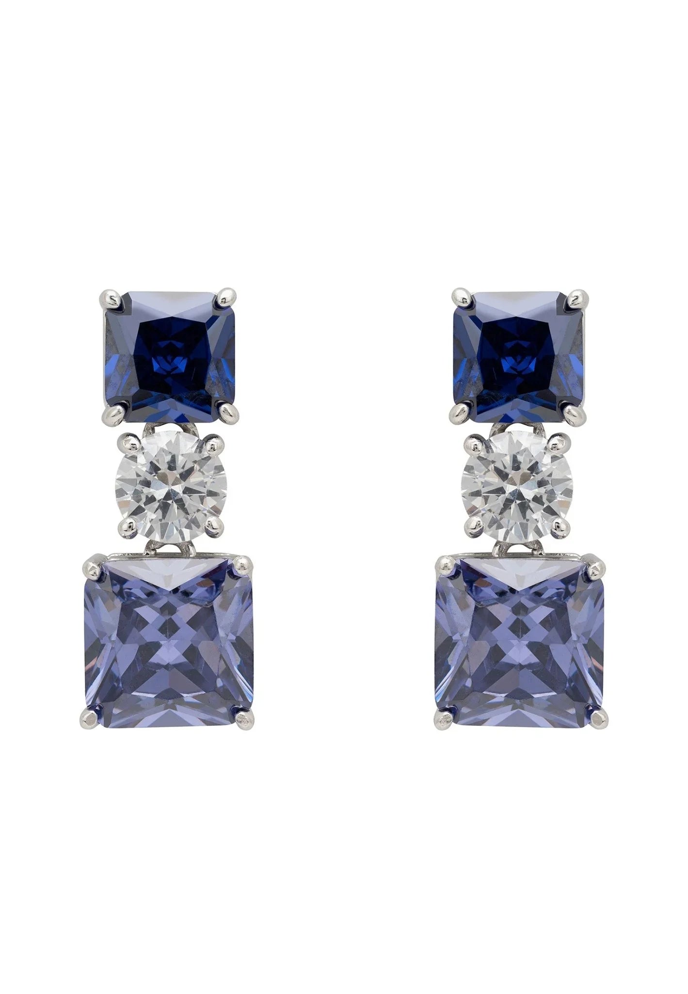 Penelope Drop Earrings Tanzanite Silver - LATELITA Earrings