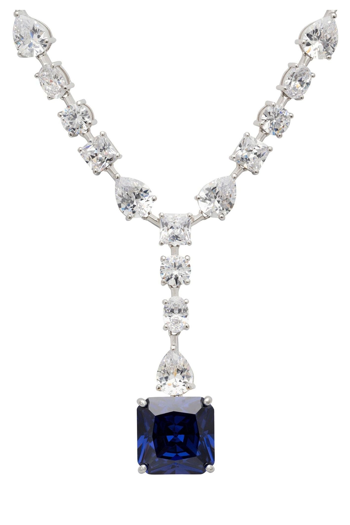 Penelope Tanzanite Statement Necklace Silver - LATELITA Necklaces