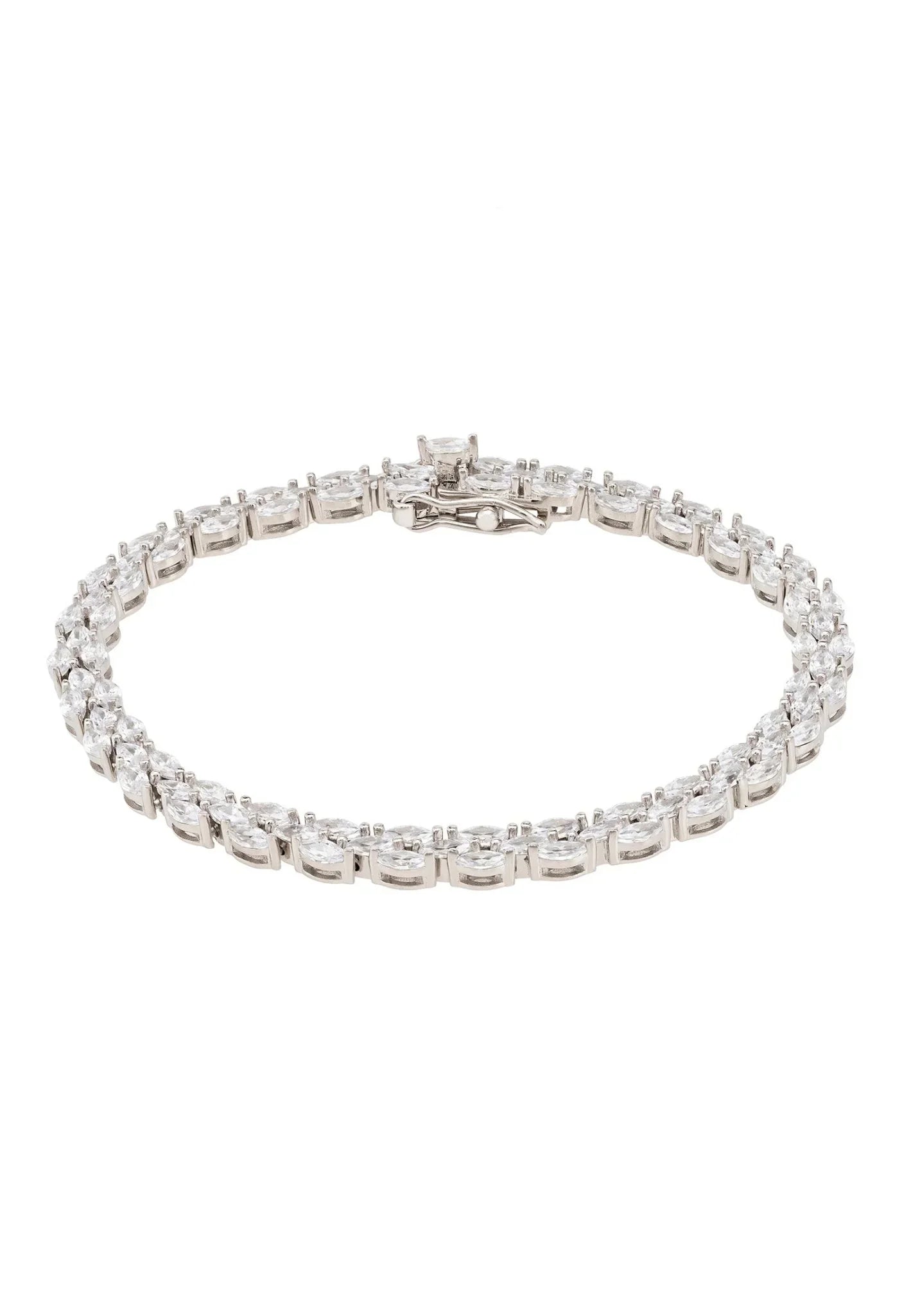 Petal Tennis Bracelet Small Silver - LATELITA Bracelets