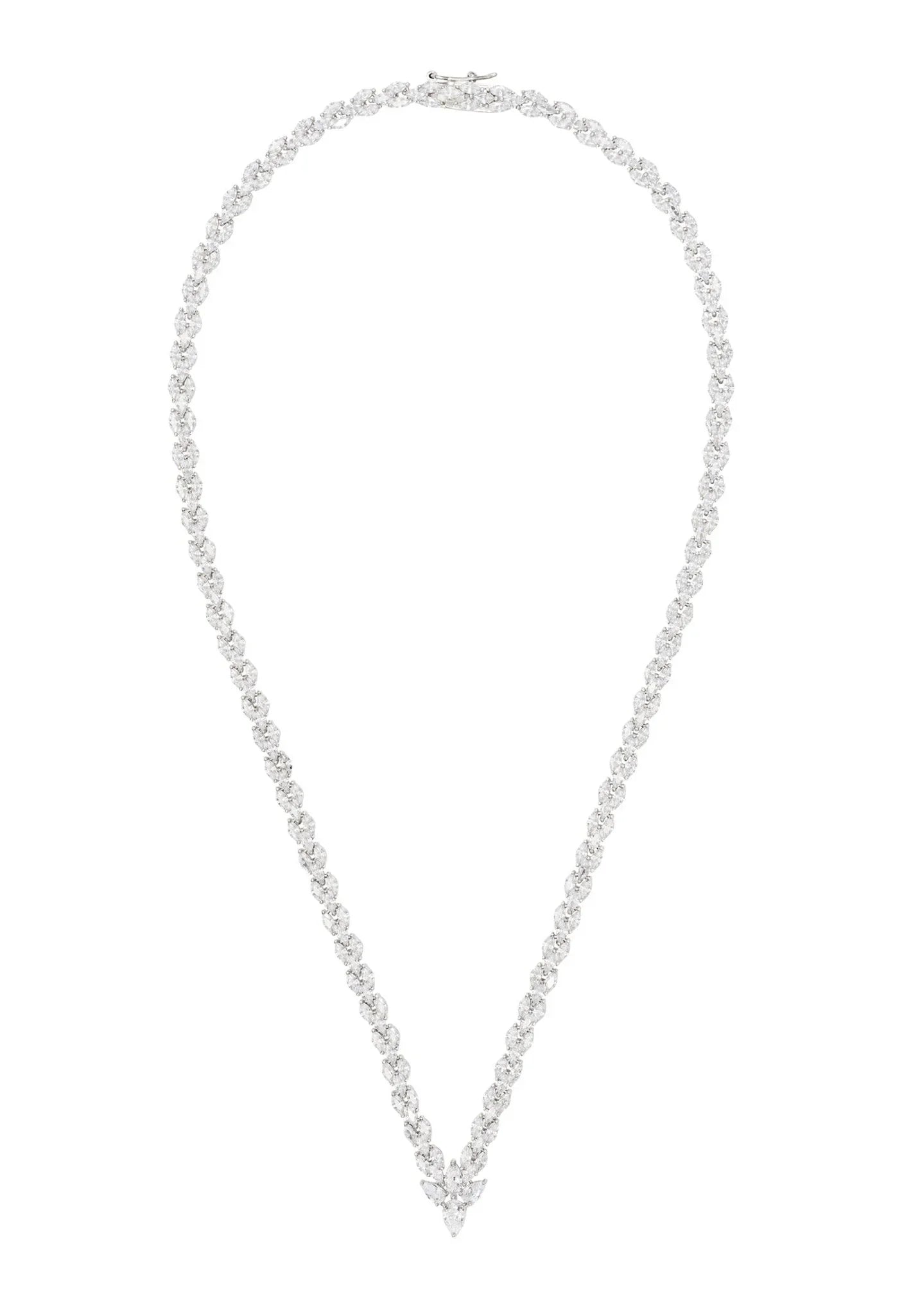 Petal Tennis Necklace Silver - LATELITA Necklaces