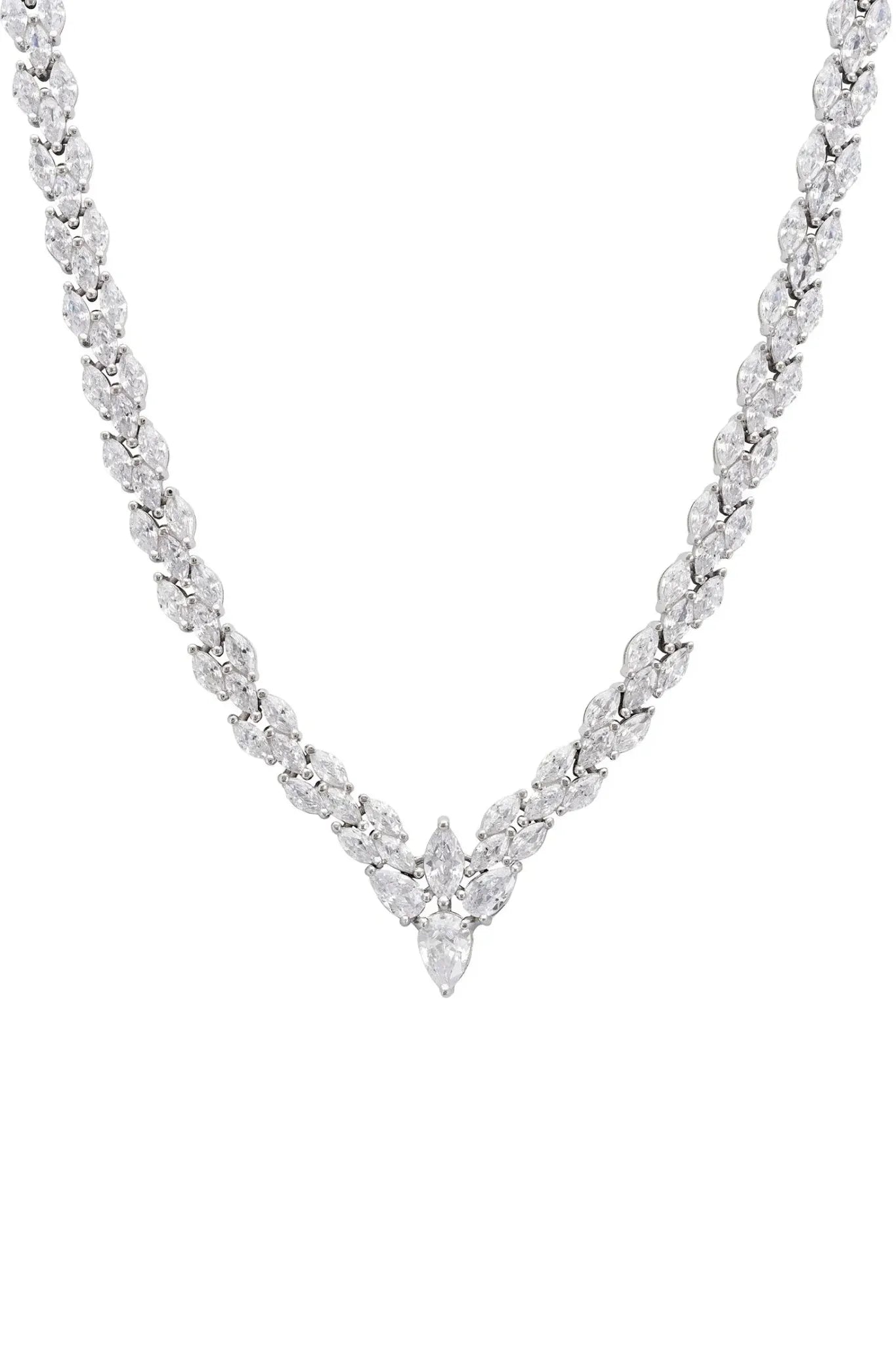 Petal Tennis Necklace Silver - LATELITA Necklaces