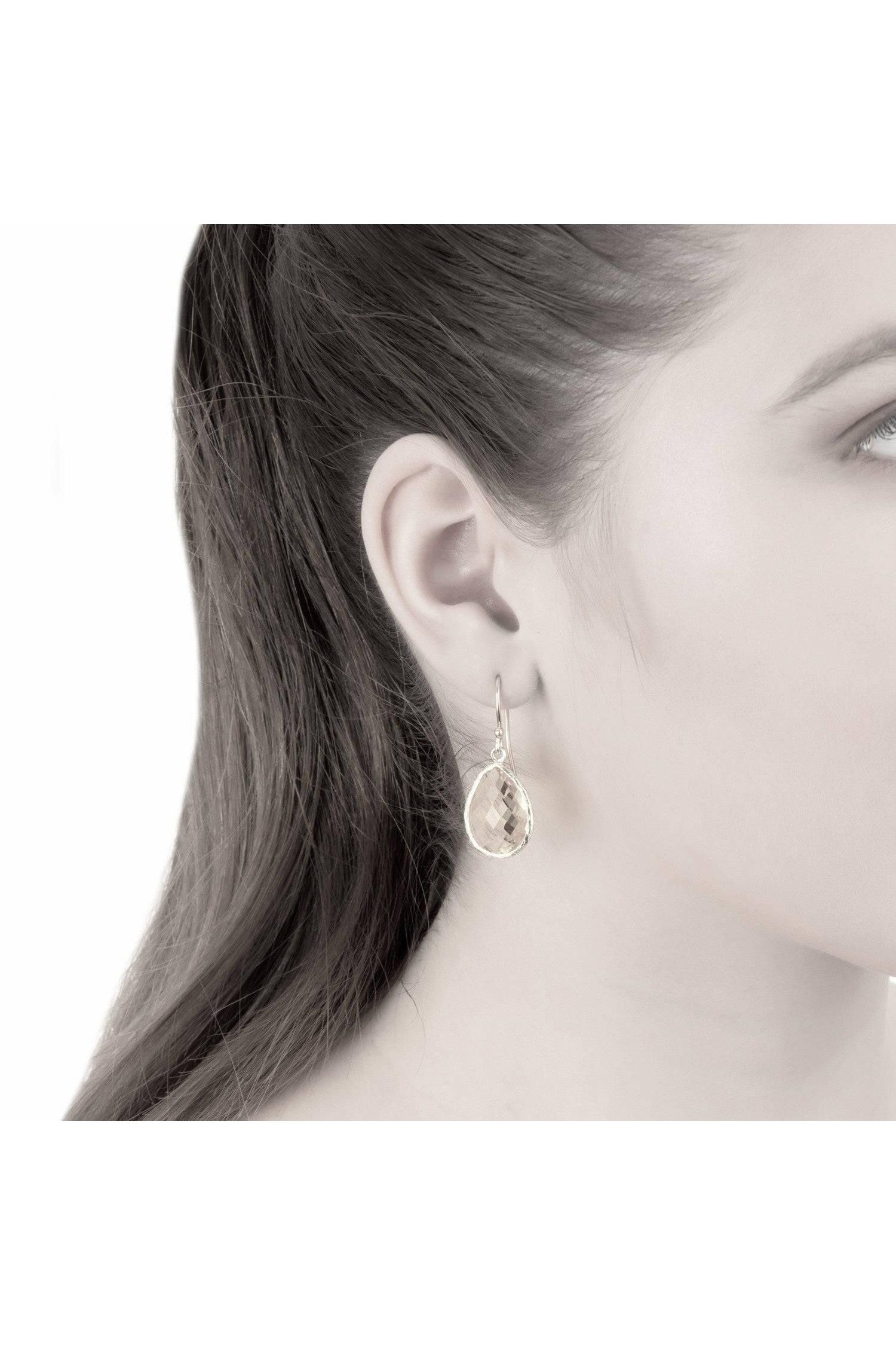 Petite Drop Earrings Amethyst Hydro Gold - LATELITA Earrings