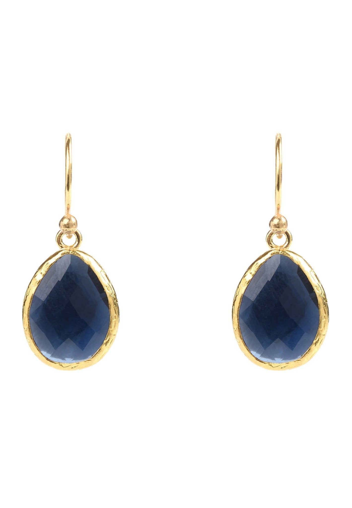 Petite Drop Earrings Sapphire Hydro Gold - LATELITA Earrings