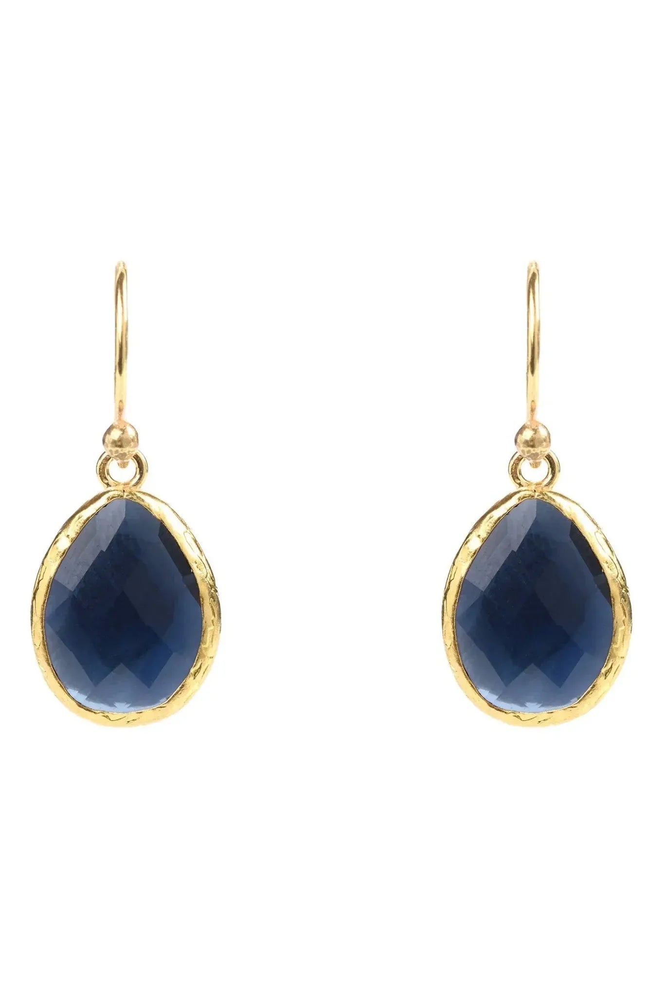 Petite Drop Earrings Sapphire Hydro Gold - LATELITA Earrings