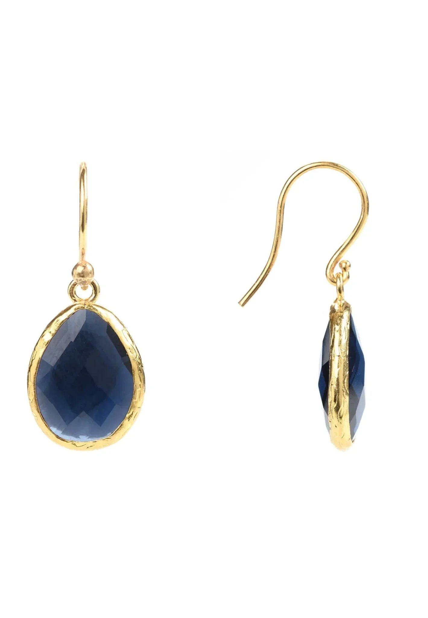 Petite Drop Earrings Sapphire Hydro Gold - LATELITA Earrings