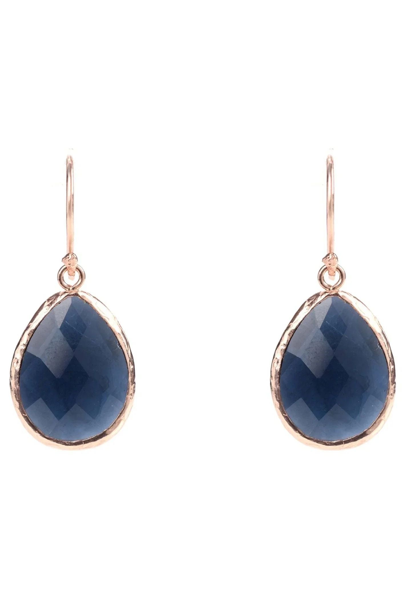 Petite Drop Earrings Sapphire Hydro Rosegold - LATELITA Earrings