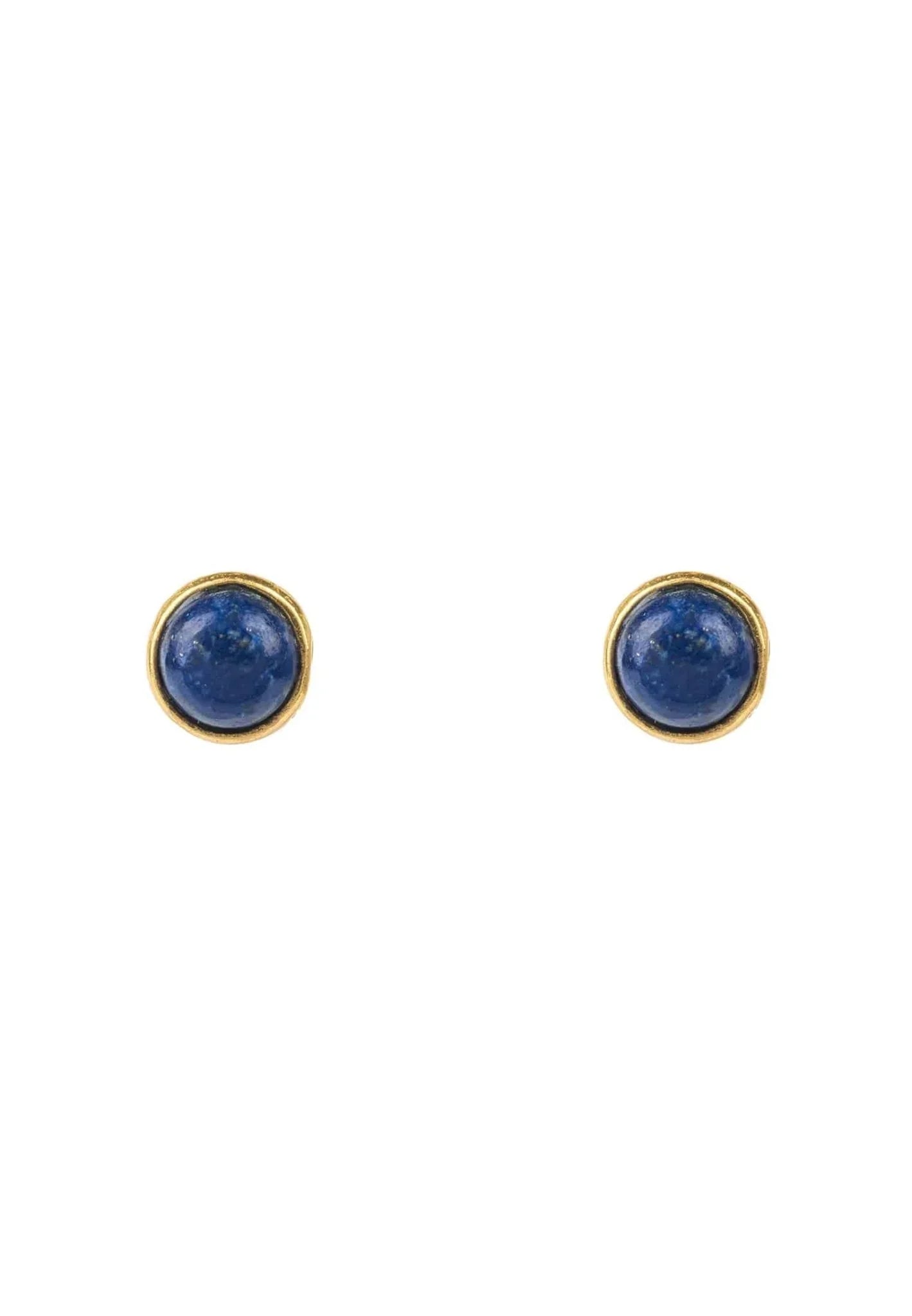 Petite Gemstone Earrings Gold Lapis Lazuli - LATELITA Earrings