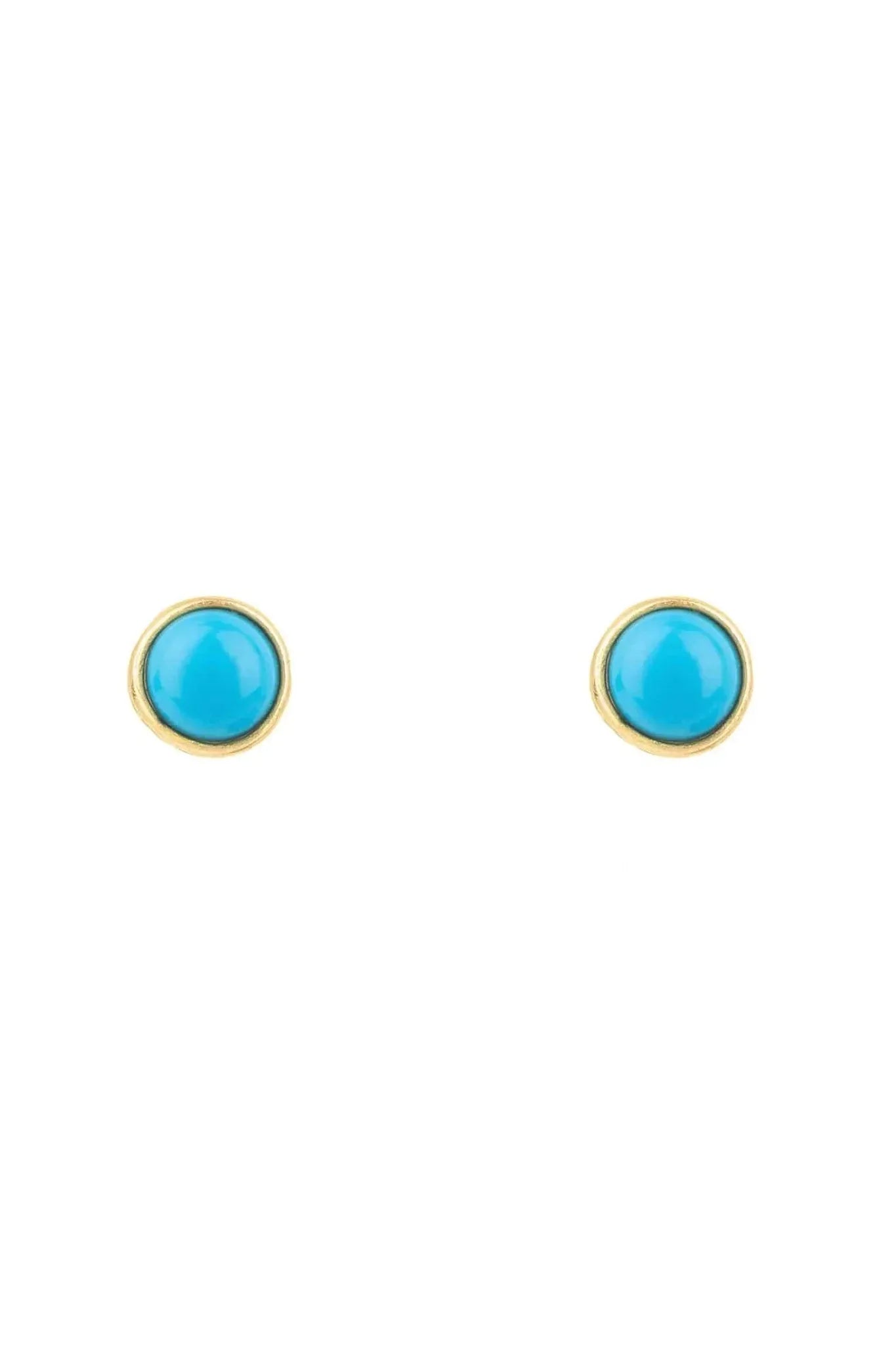 Petite Gemstone Earrings Gold Turquoise - LATELITA Earrings