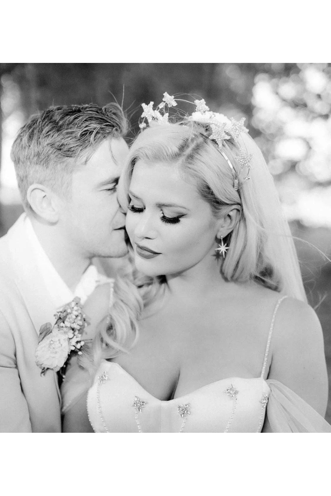 Petite Star Burst Drop Earrings Silver - LATELITA Earrings