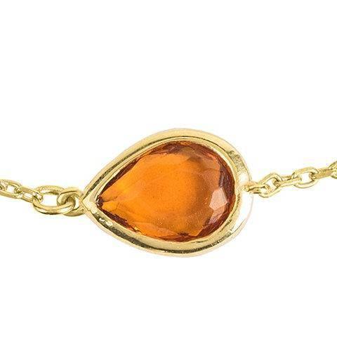 Pisa Mini Teardrop Bracelet Gold Citrine - LATELITA Bracelets