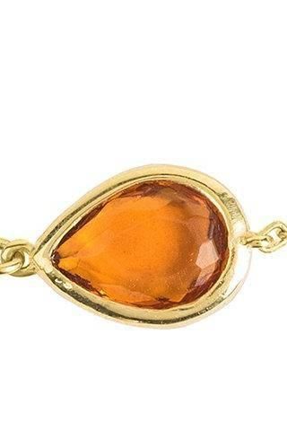 Pisa Mini Teardrop Bracelet Gold Citrine - LATELITA Bracelets