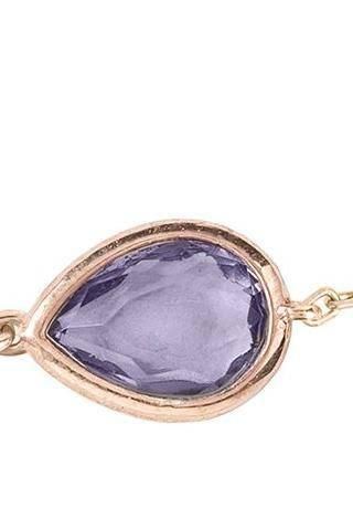 Pisa Mini Teardrop Bracelet Rosegold Amethyst - LATELITA Bracelets