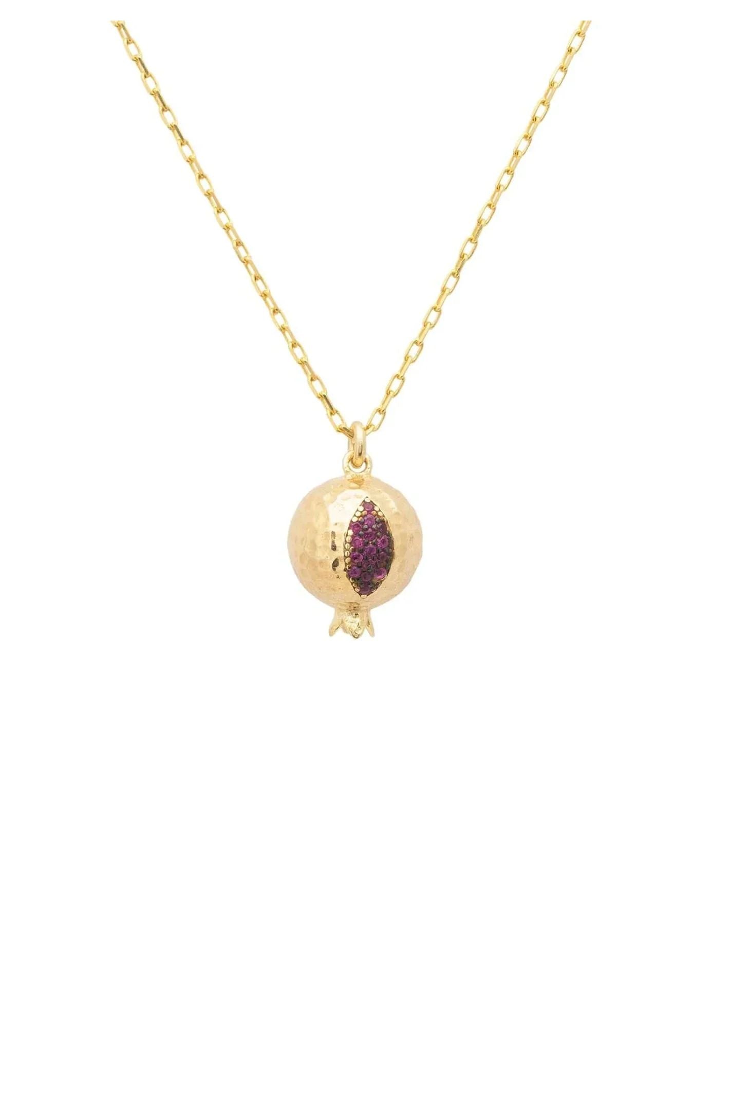 Pomegranate Charm Necklace Gold - LATELITA Necklaces