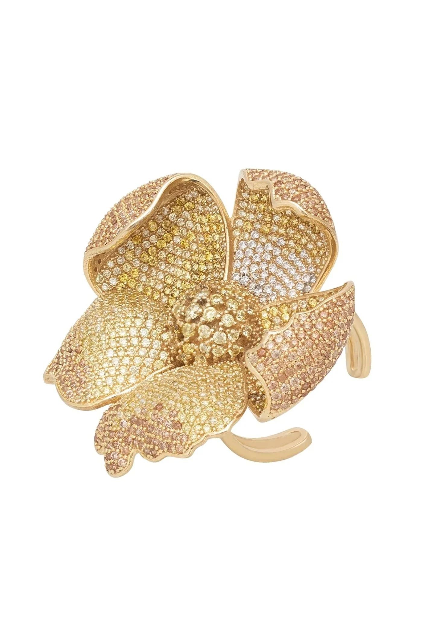 Poppy Flower Lemon Ring Gold - LATELITA Rings