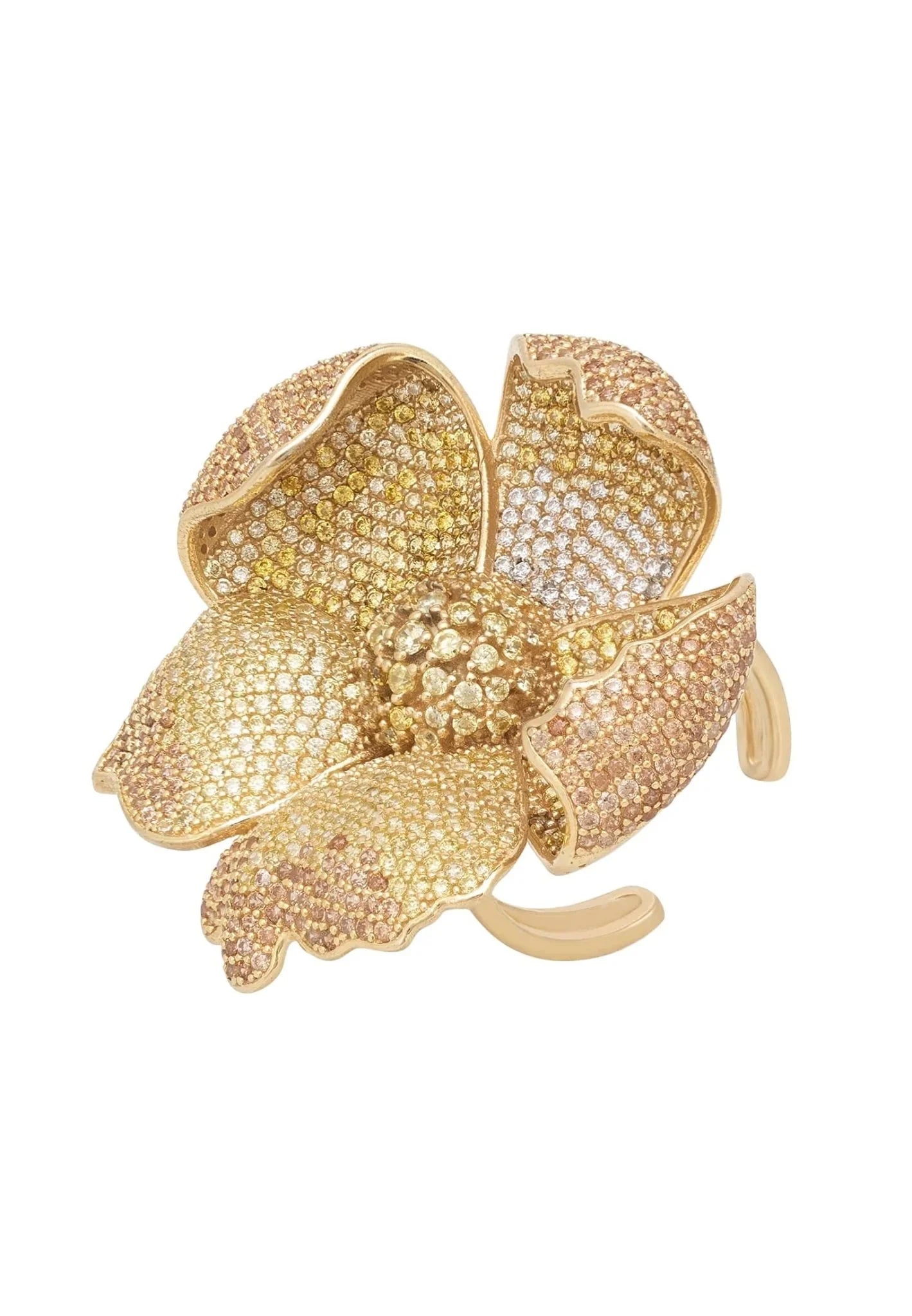 Poppy Flower Lemon Ring Gold - LATELITA Rings