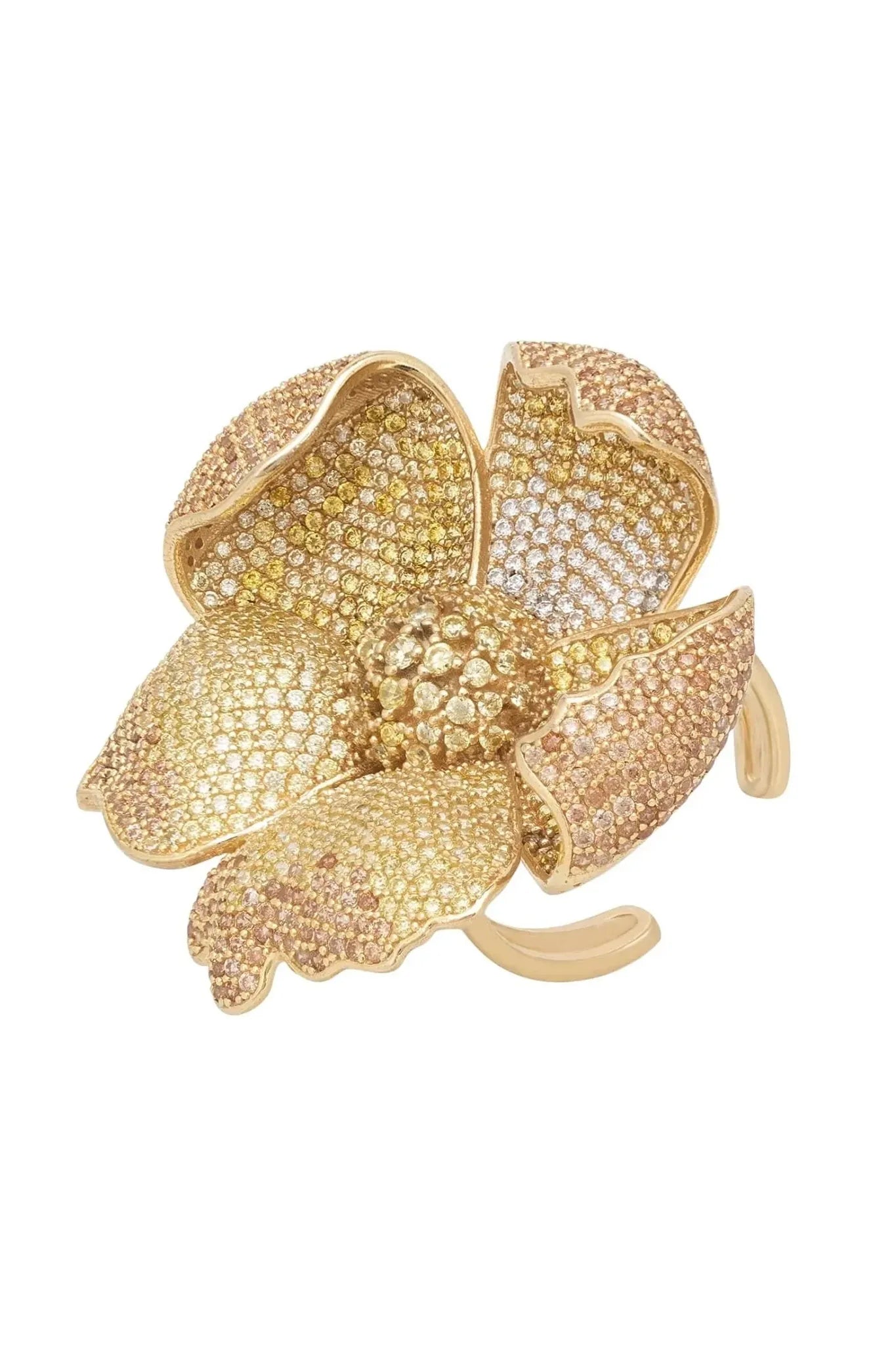 Poppy Flower Lemon Ring Gold - LATELITA Rings