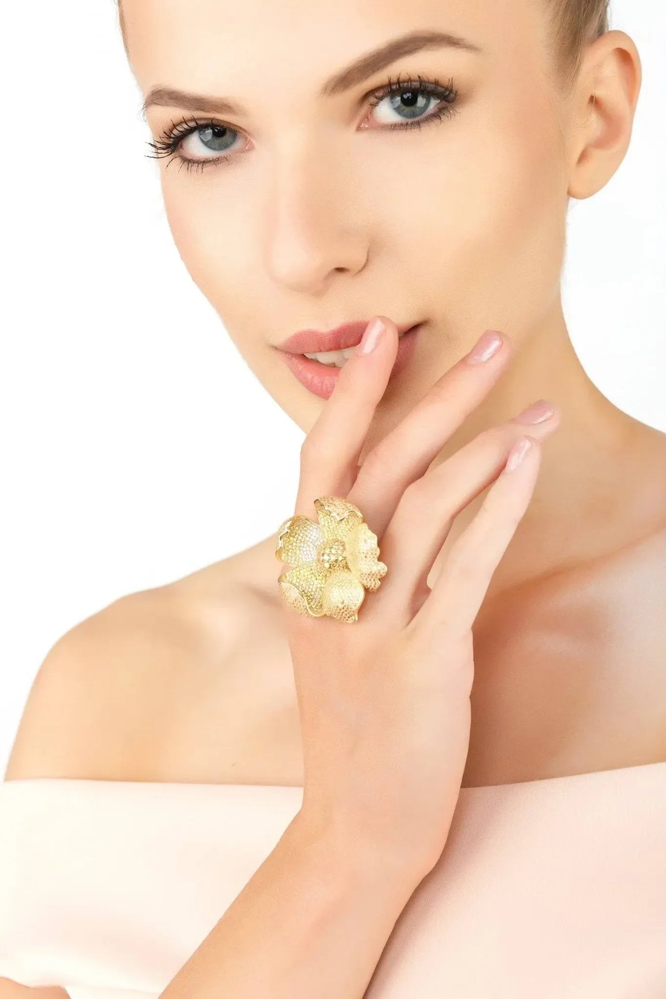 Poppy Flower Lemon Ring Gold - LATELITA Rings