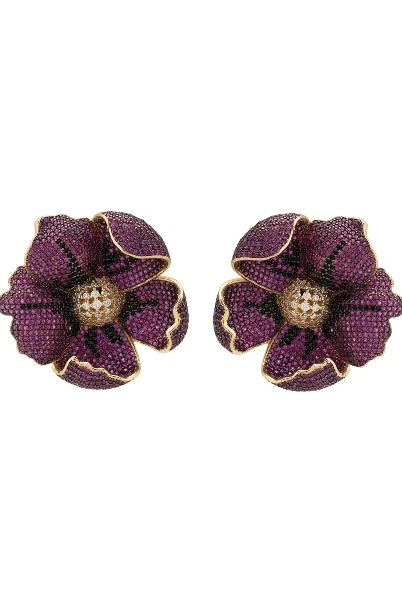 Poppy Flower Red Earrings Gold - LATELITA Earrings