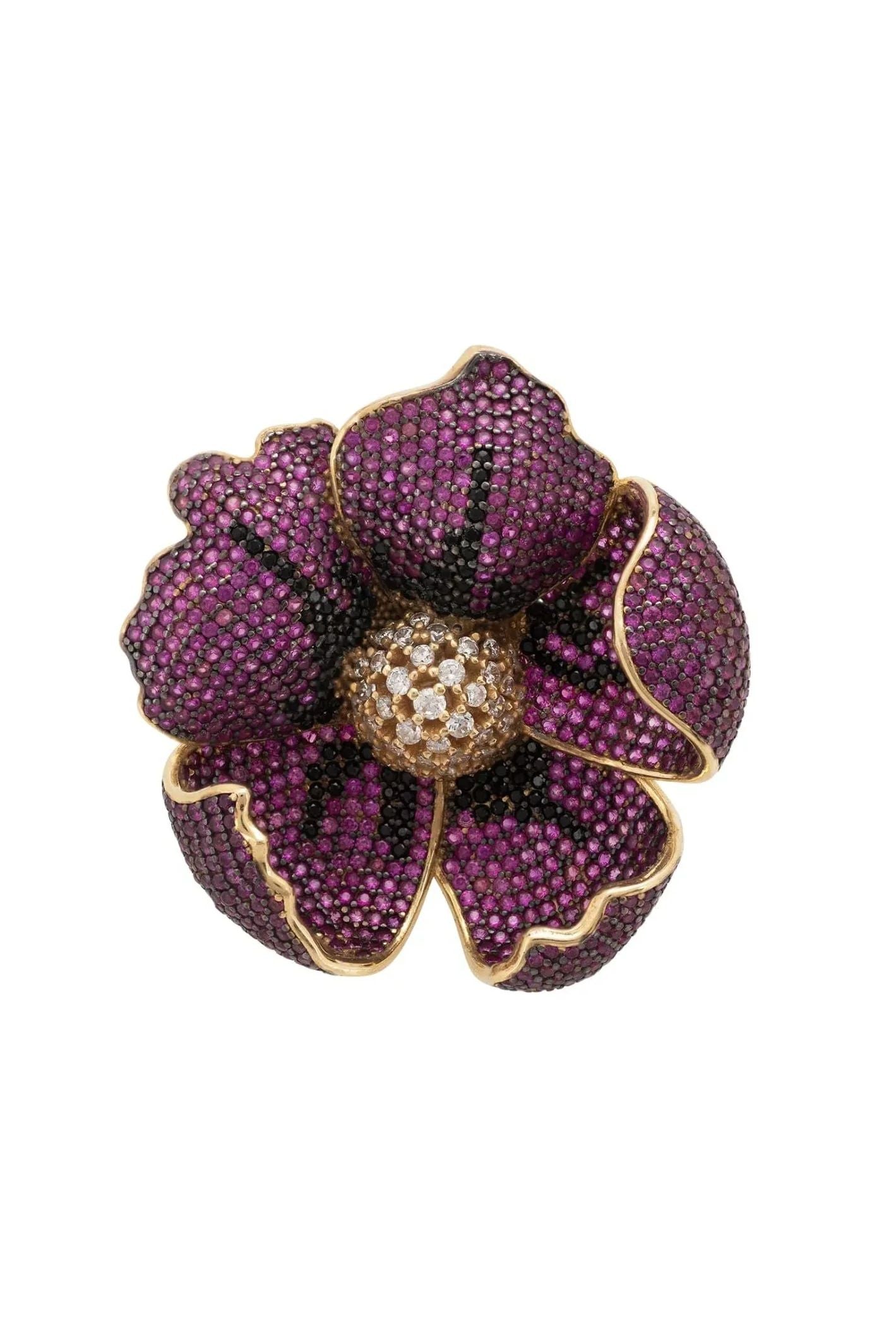 Poppy Flower Red Ring Gold - LATELITA Rings