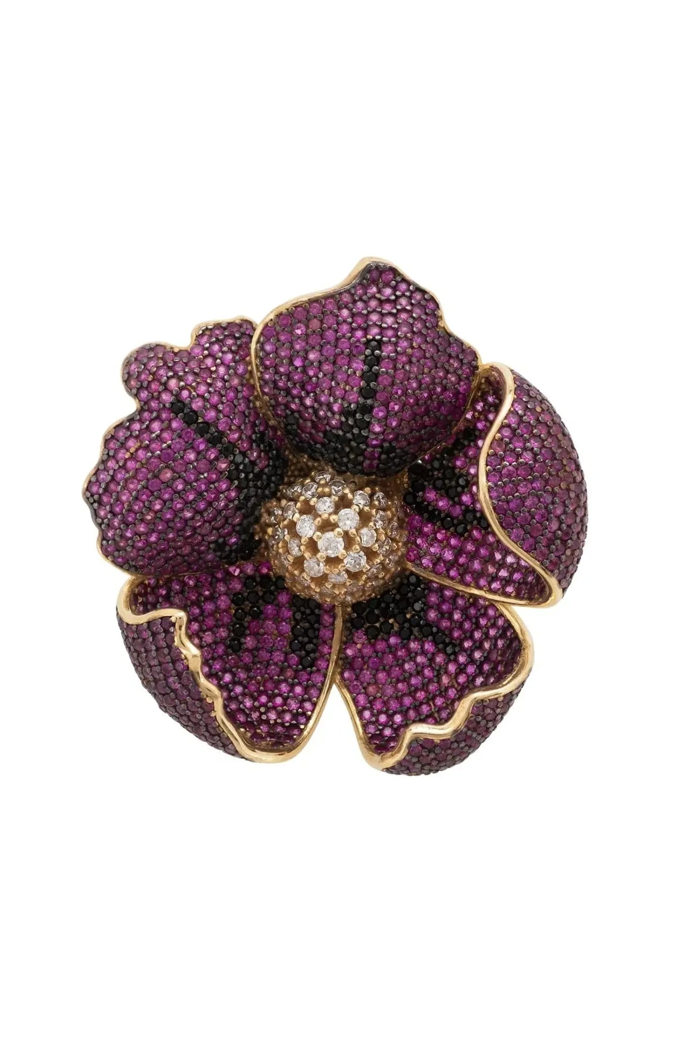 Poppy Flower Red Ring Gold - LATELITA Rings