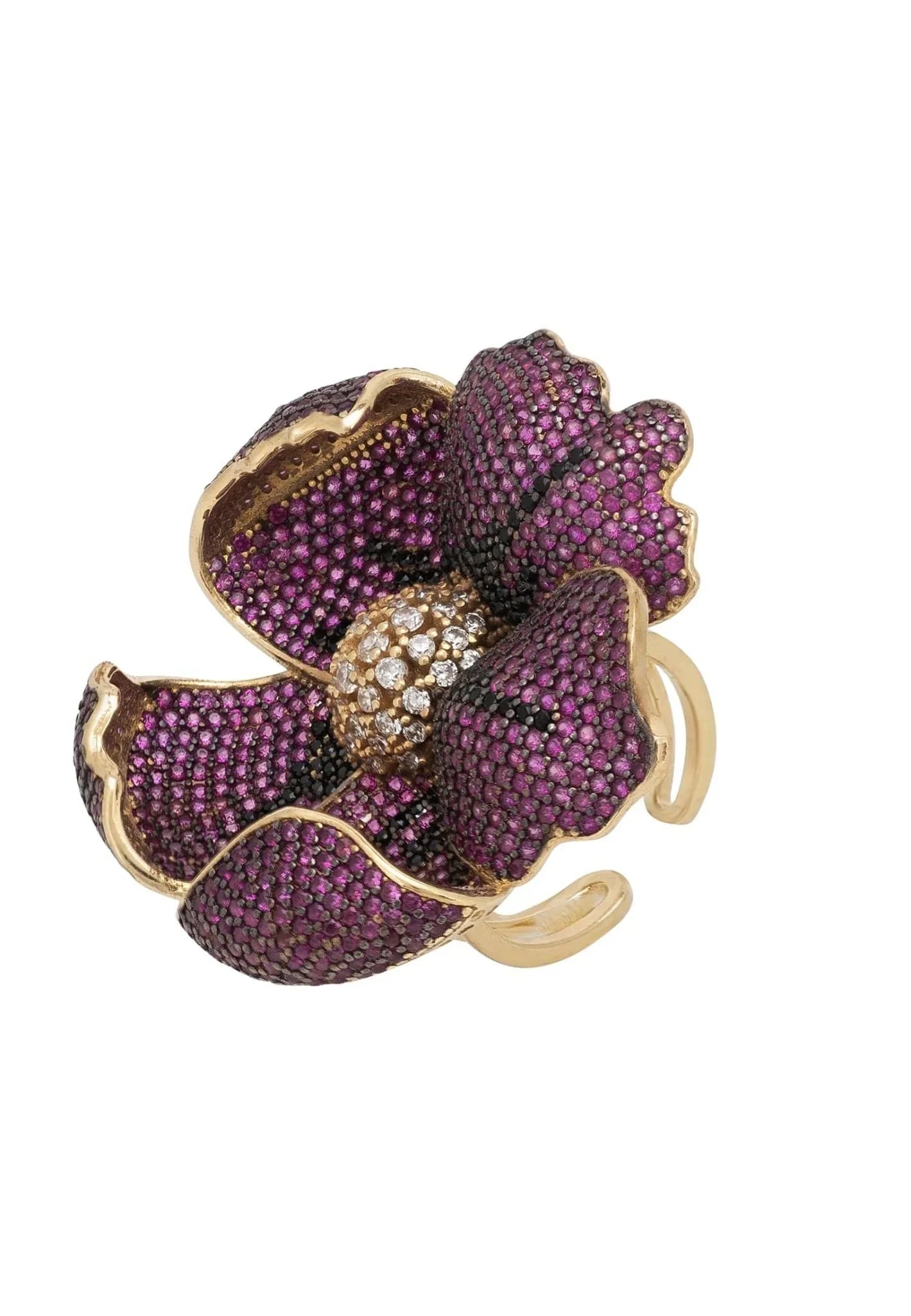 Poppy Flower Red Ring Gold - LATELITA Rings