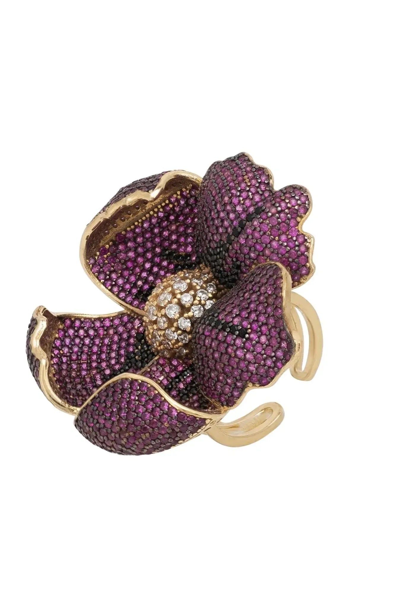Poppy Flower Red Ring Gold - LATELITA Rings