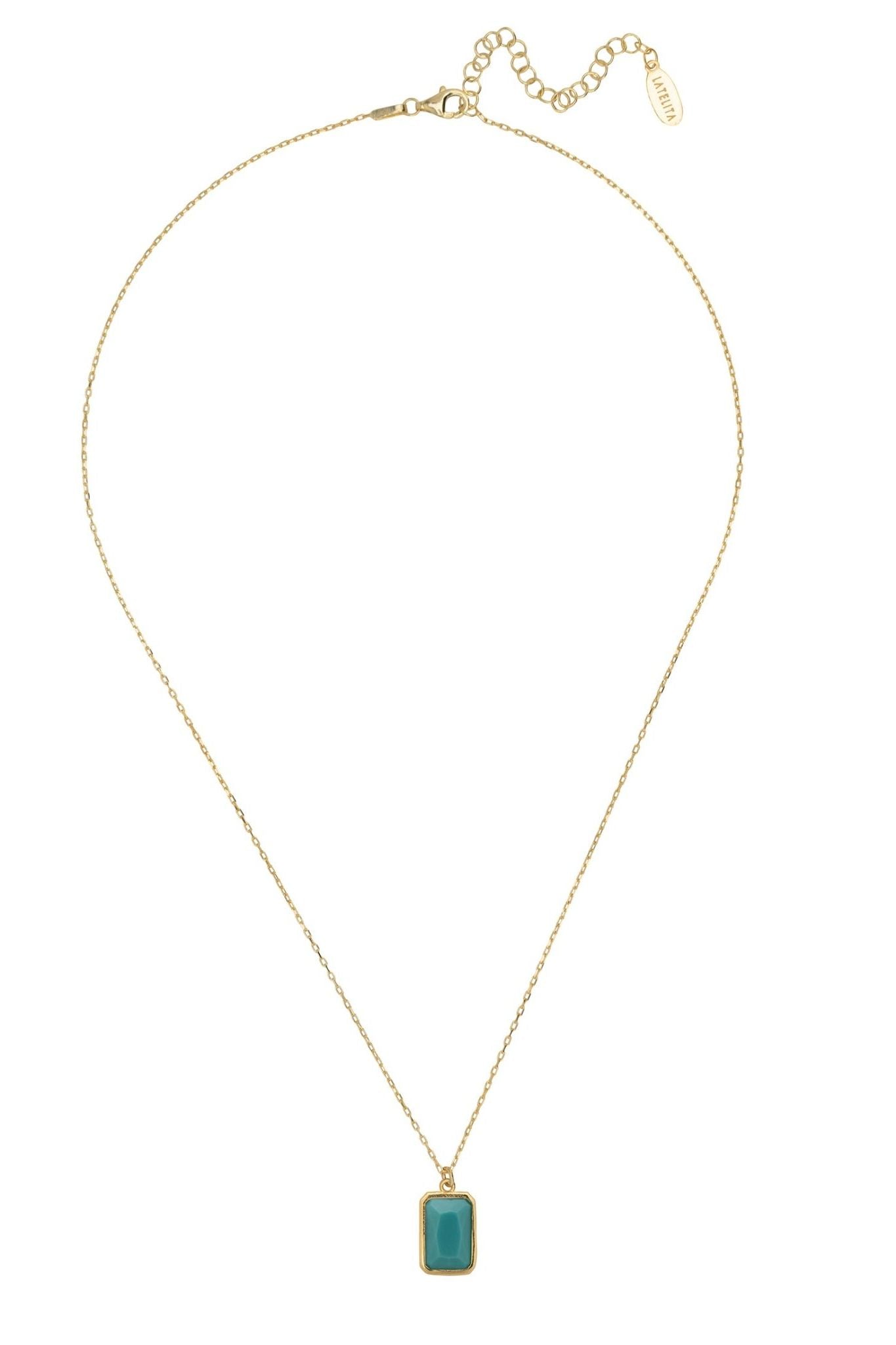 Portofino Necklace Gold Turquoise - LATELITA Necklaces