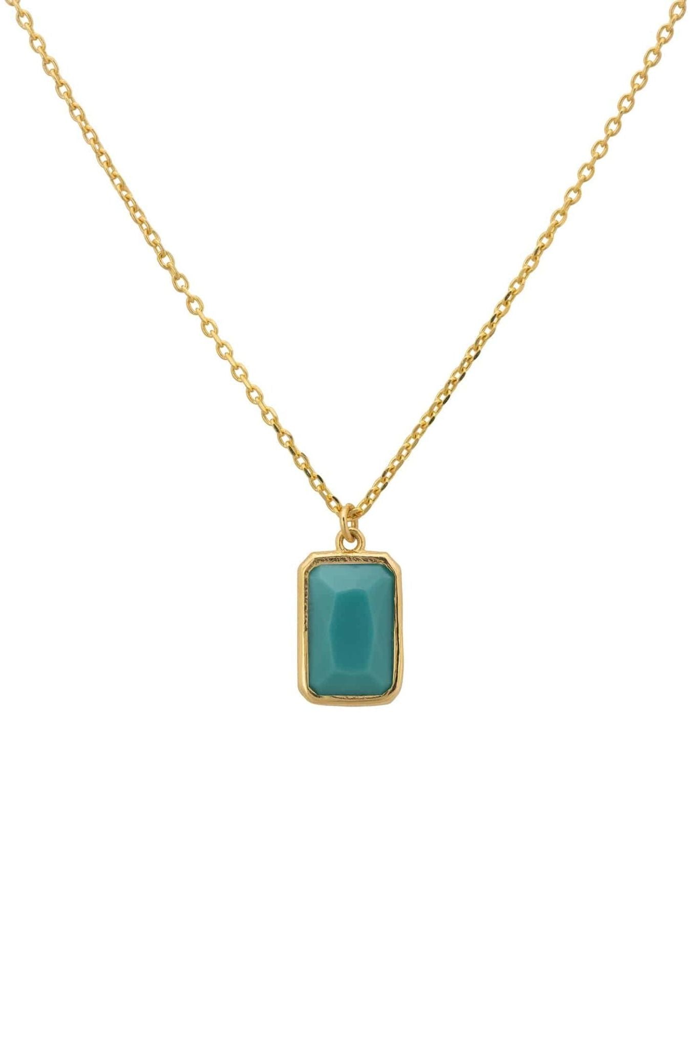 Portofino Necklace Gold Turquoise - LATELITA Necklaces