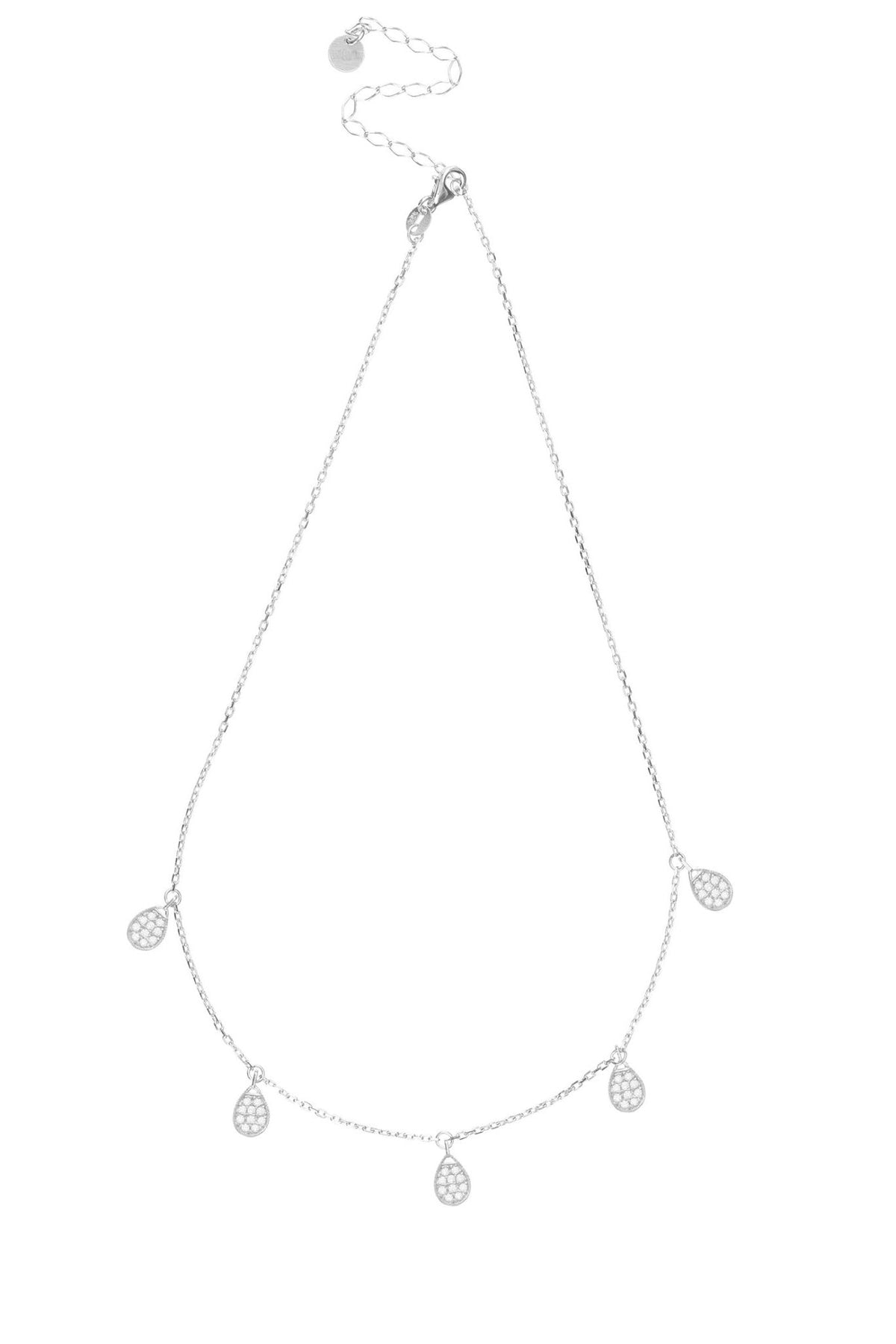Rain Teardrops Choker Necklace Silver - LATELITA Necklaces