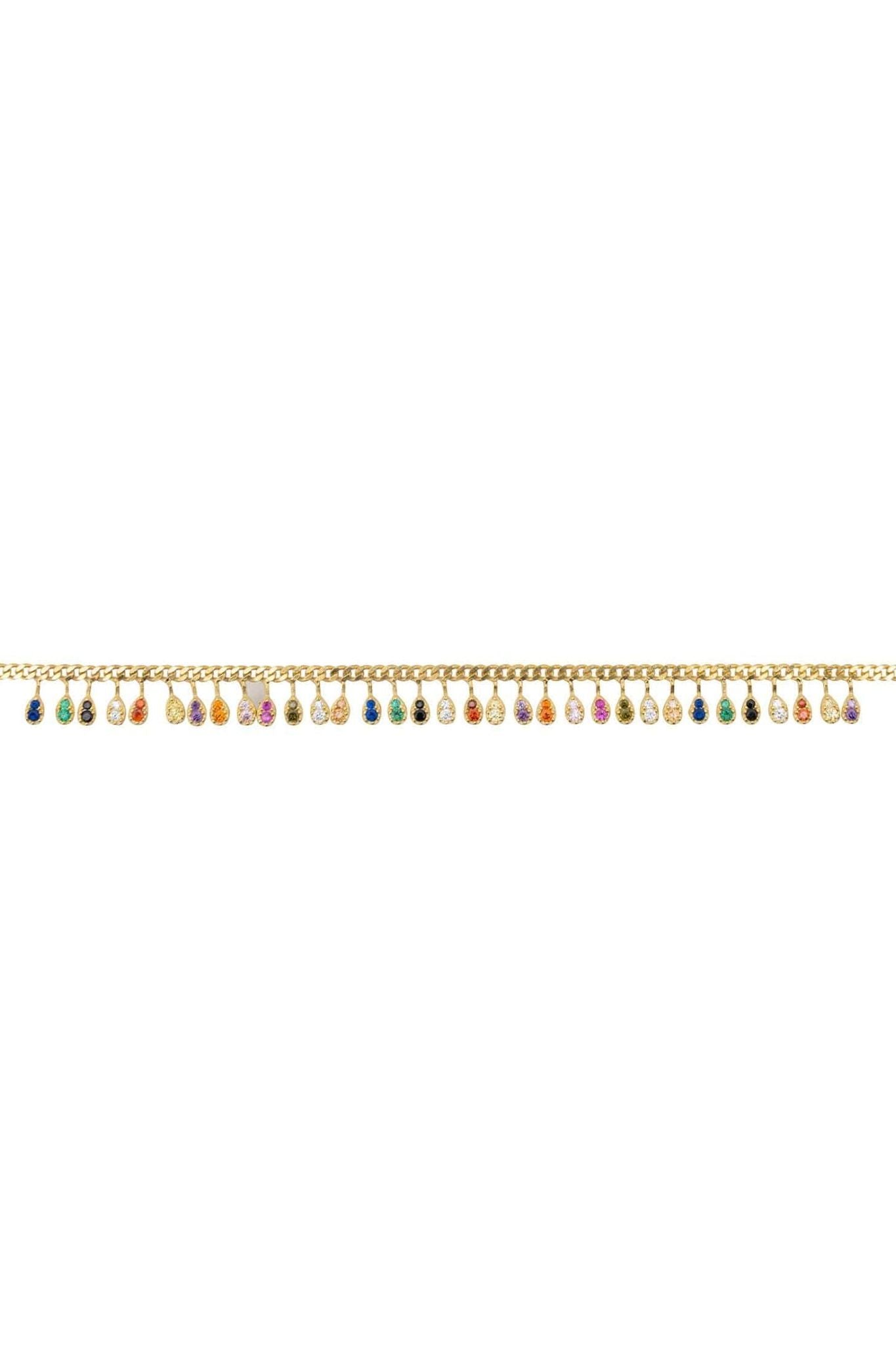 Rainbow Droplets Bracelet Gold - LATELITA Bracelets