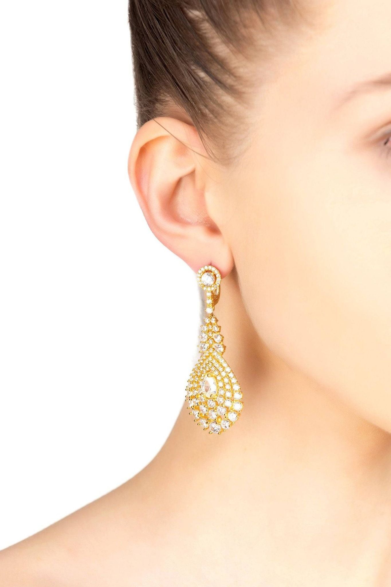 Regency Drop Earrings Gold - LATELITA Earrings