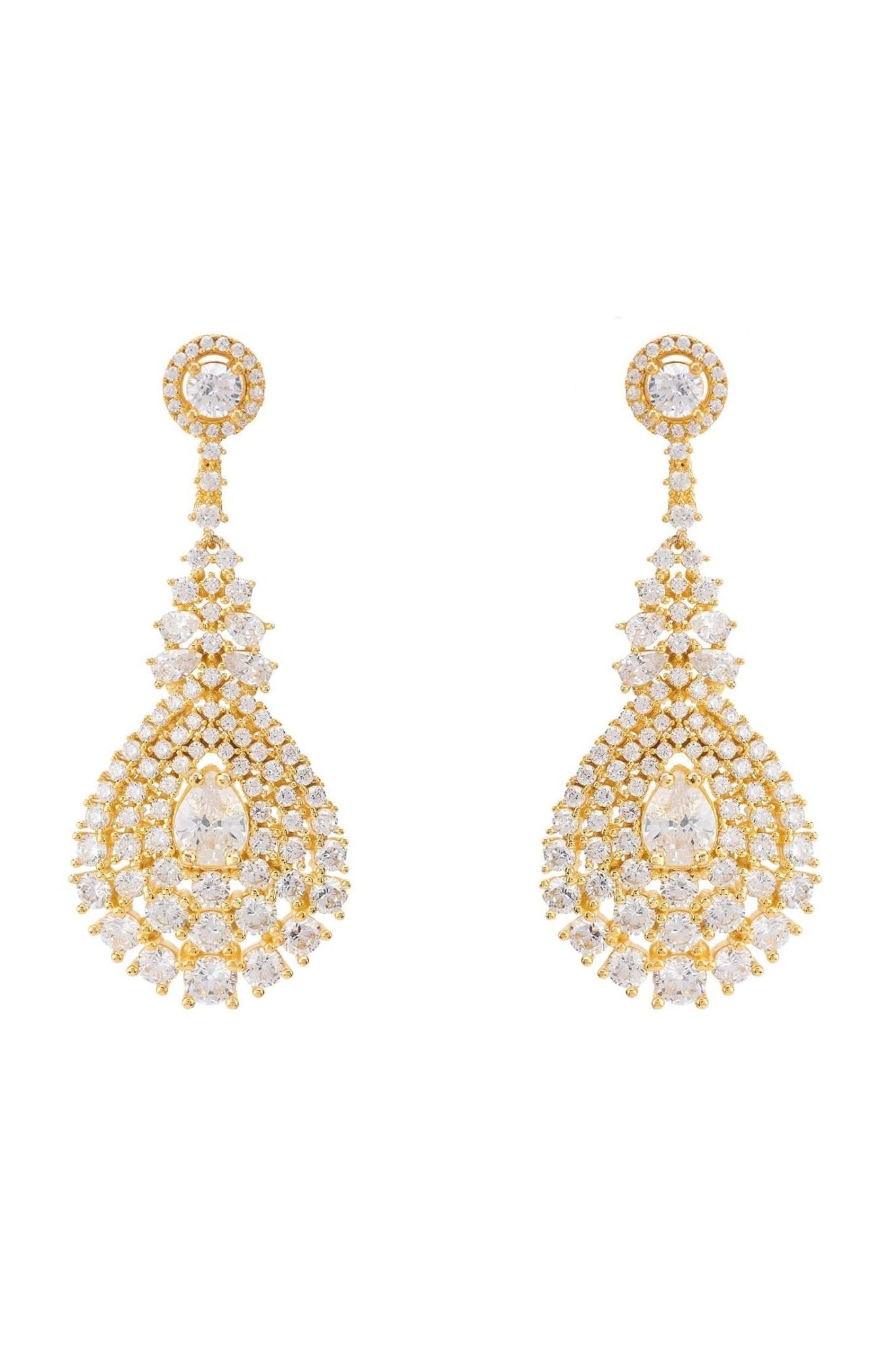 Regency Drop Earrings Gold - LATELITA Earrings