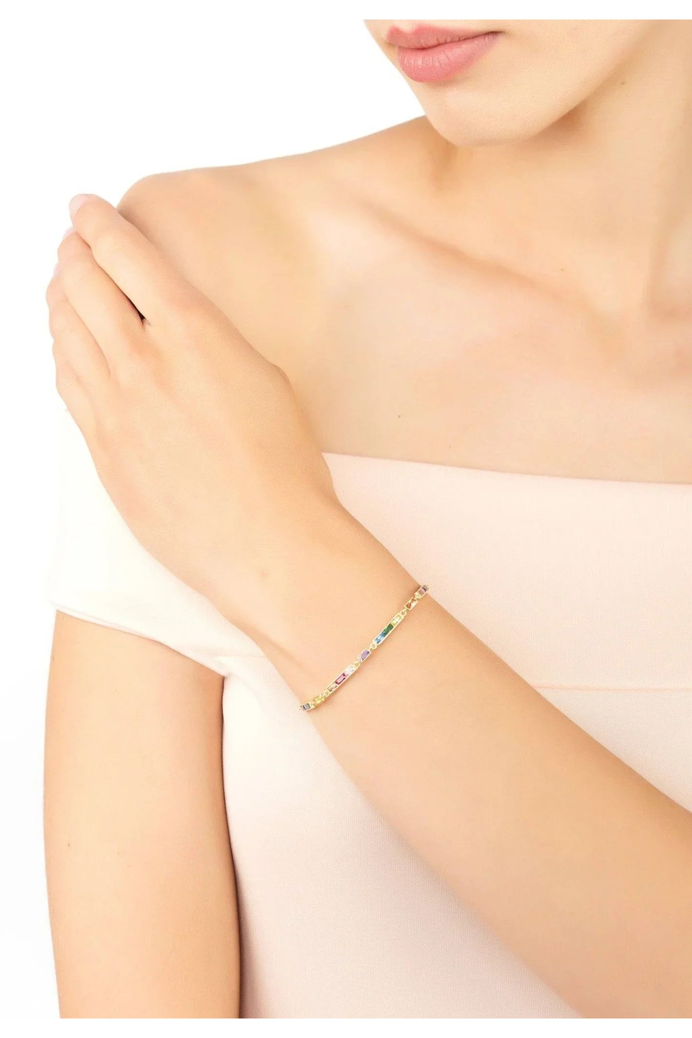 Riviera Multicoloured Gemstone Bracelet - LATELITA Bracelets