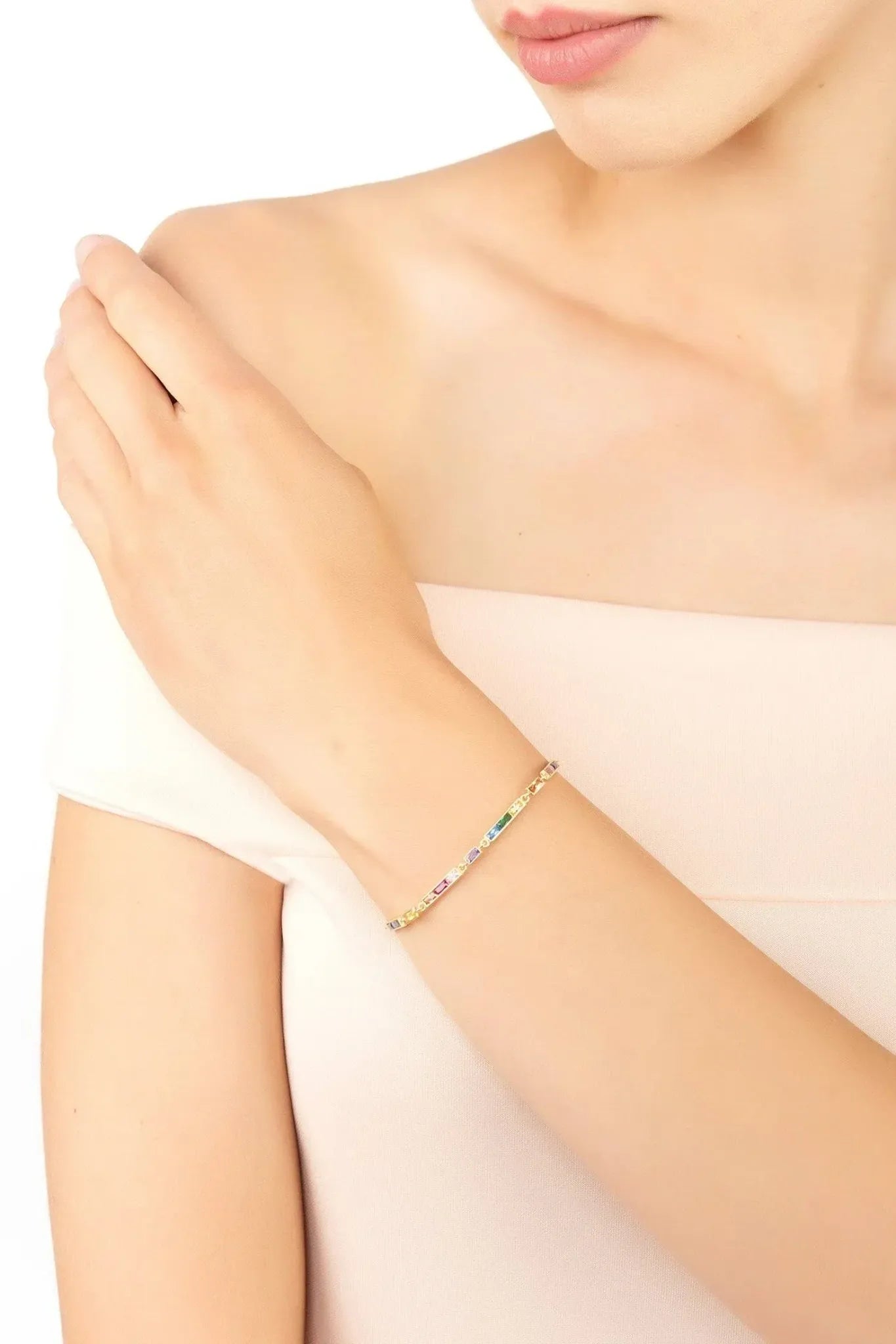 Riviera Multicoloured Gemstone Bracelet - LATELITA Bracelets