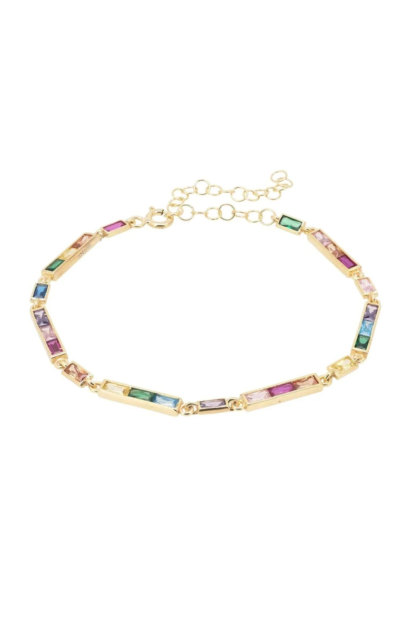 Riviera Multicoloured Gemstone Bracelet - LATELITA Bracelets