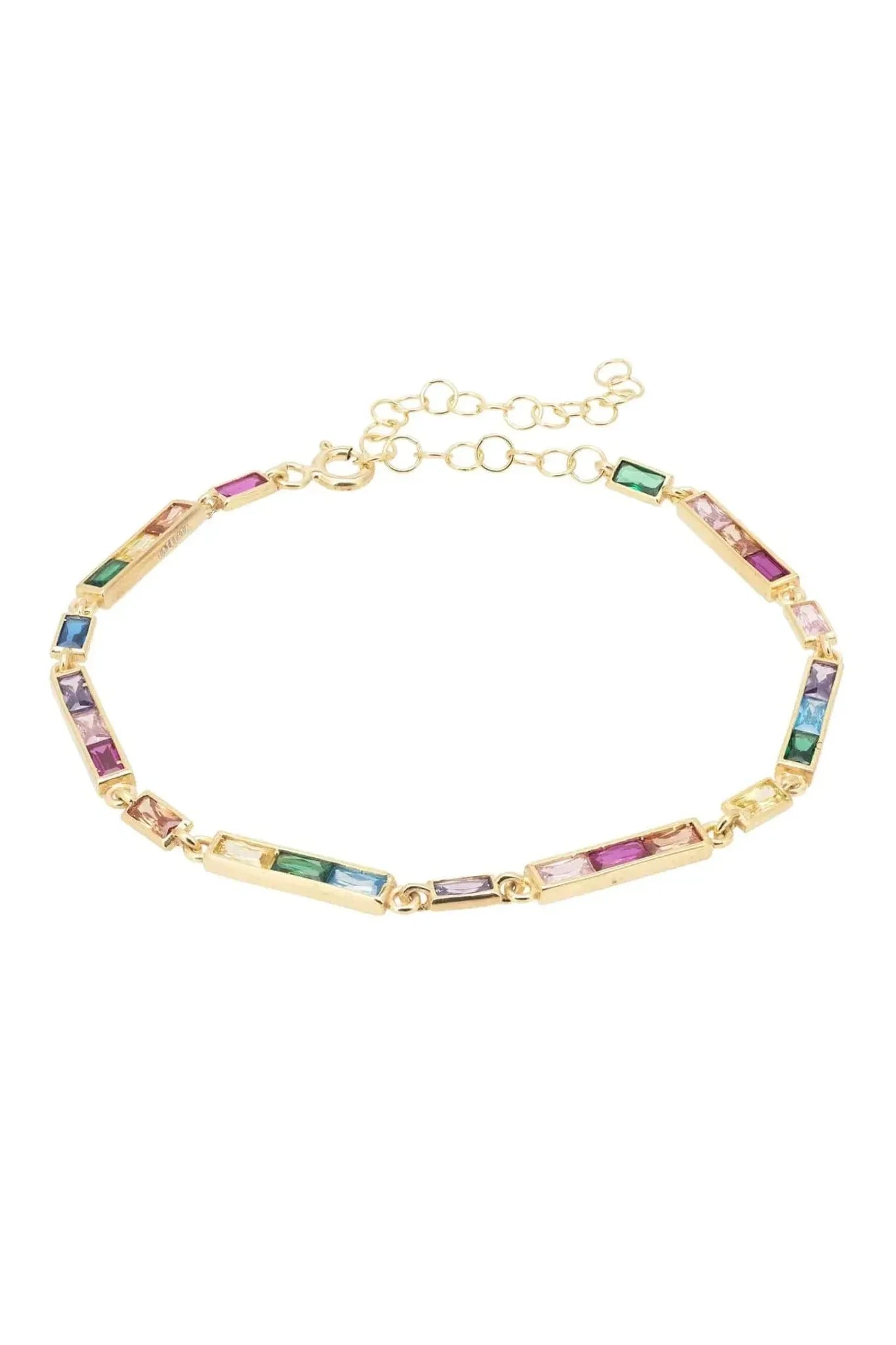 Riviera Multicoloured Gemstone Bracelet - LATELITA Bracelets
