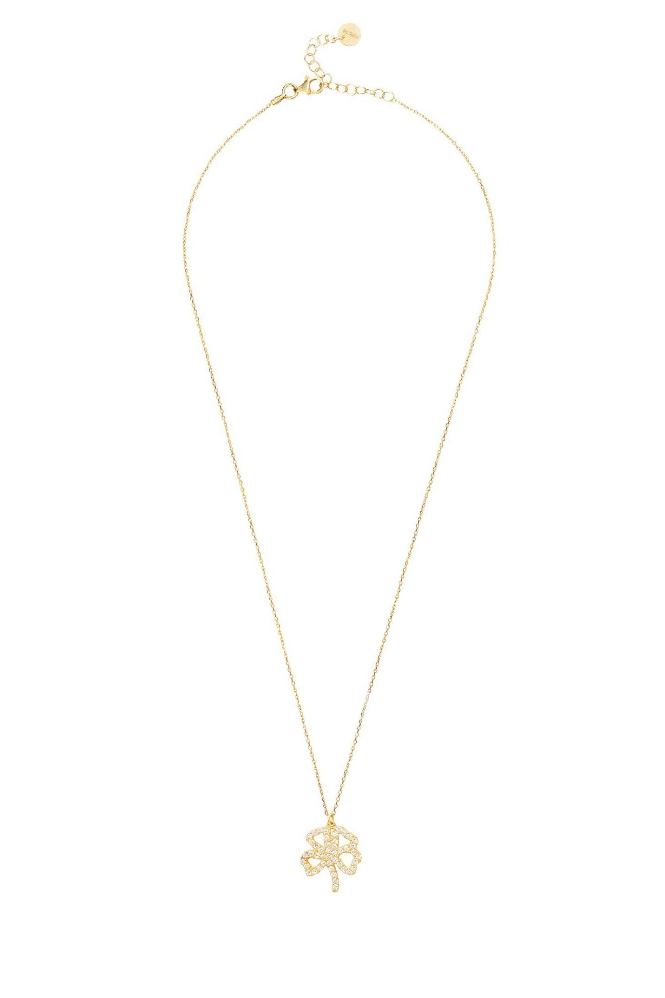 Shamrock Lucky Clover Necklace Gold - LATELITA Necklaces
