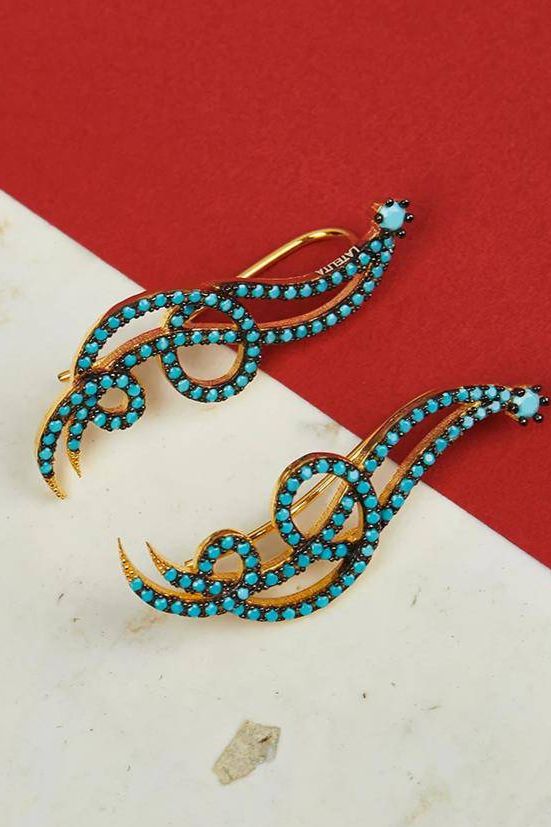 Shooting Star Ear Climber Turquoise - LATELITA Earrings