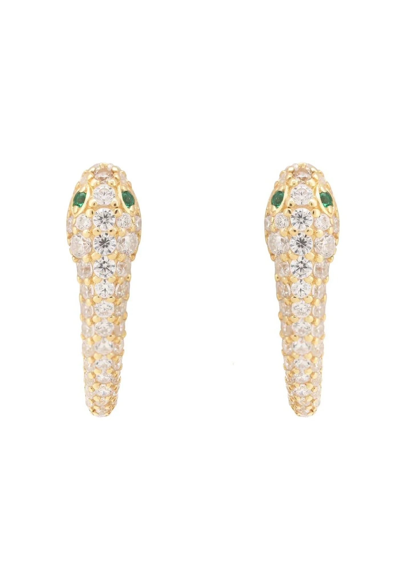 Snake Huggie Hoops Gold - LATELITA Earrings