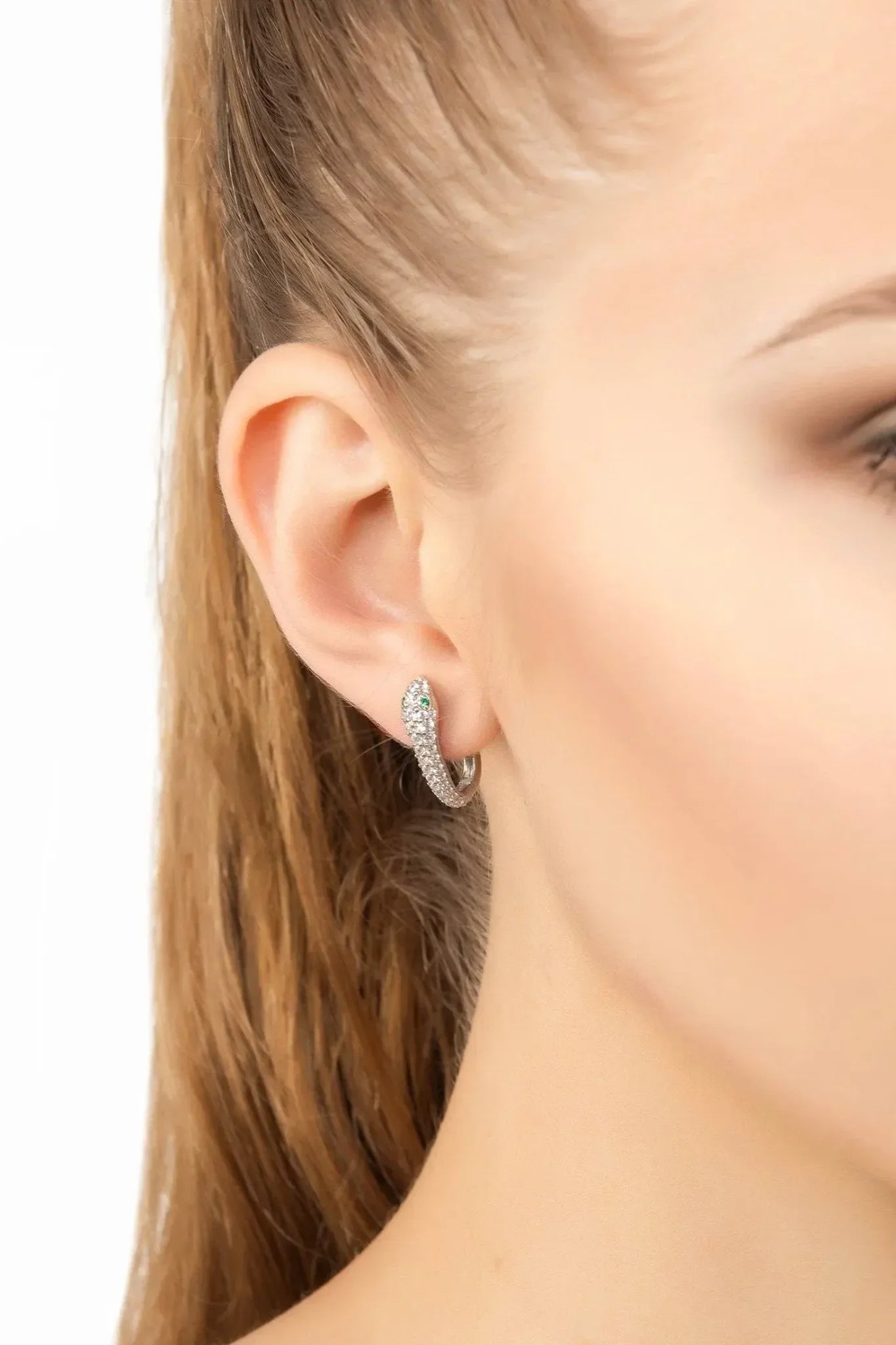 Snake Huggie Hoops Silver - LATELITA Earrings