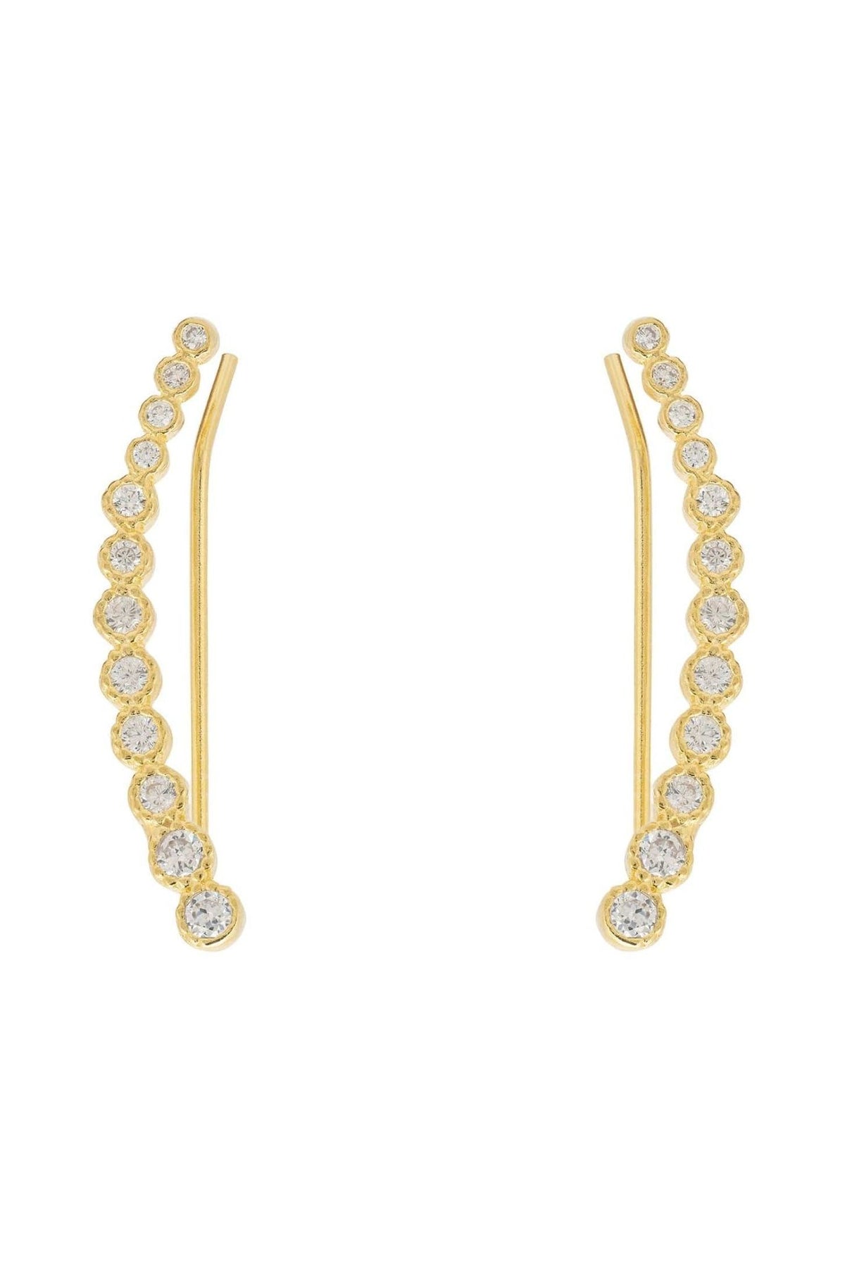 Sparkle Ear Climbers Gold - LATELITA Earrings