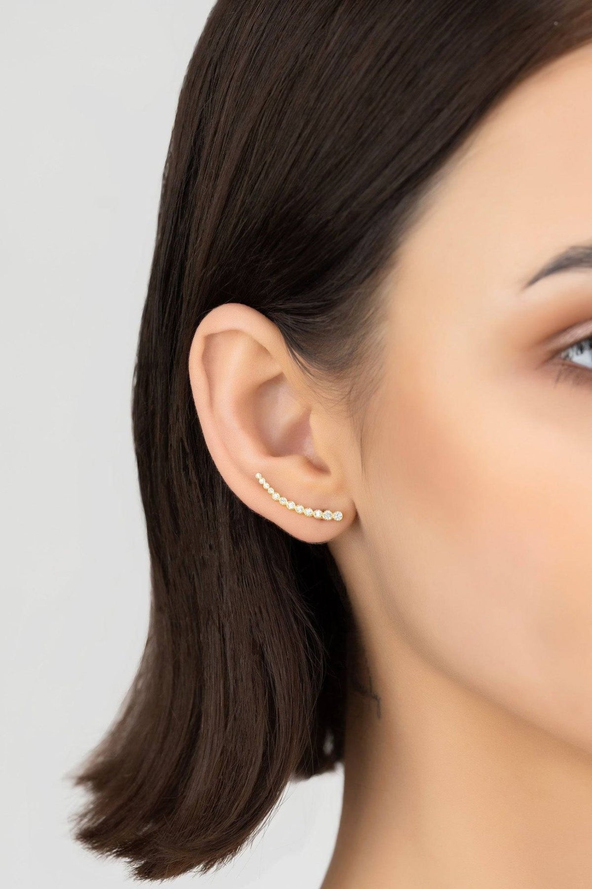 Sparkle Ear Climbers Gold - LATELITA Earrings