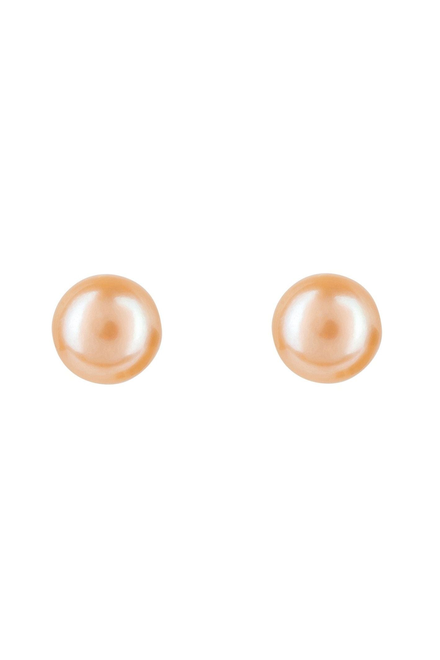 Sterling Silver 8Mm Earring Natural Pink Pearl - LATELITA Earrings