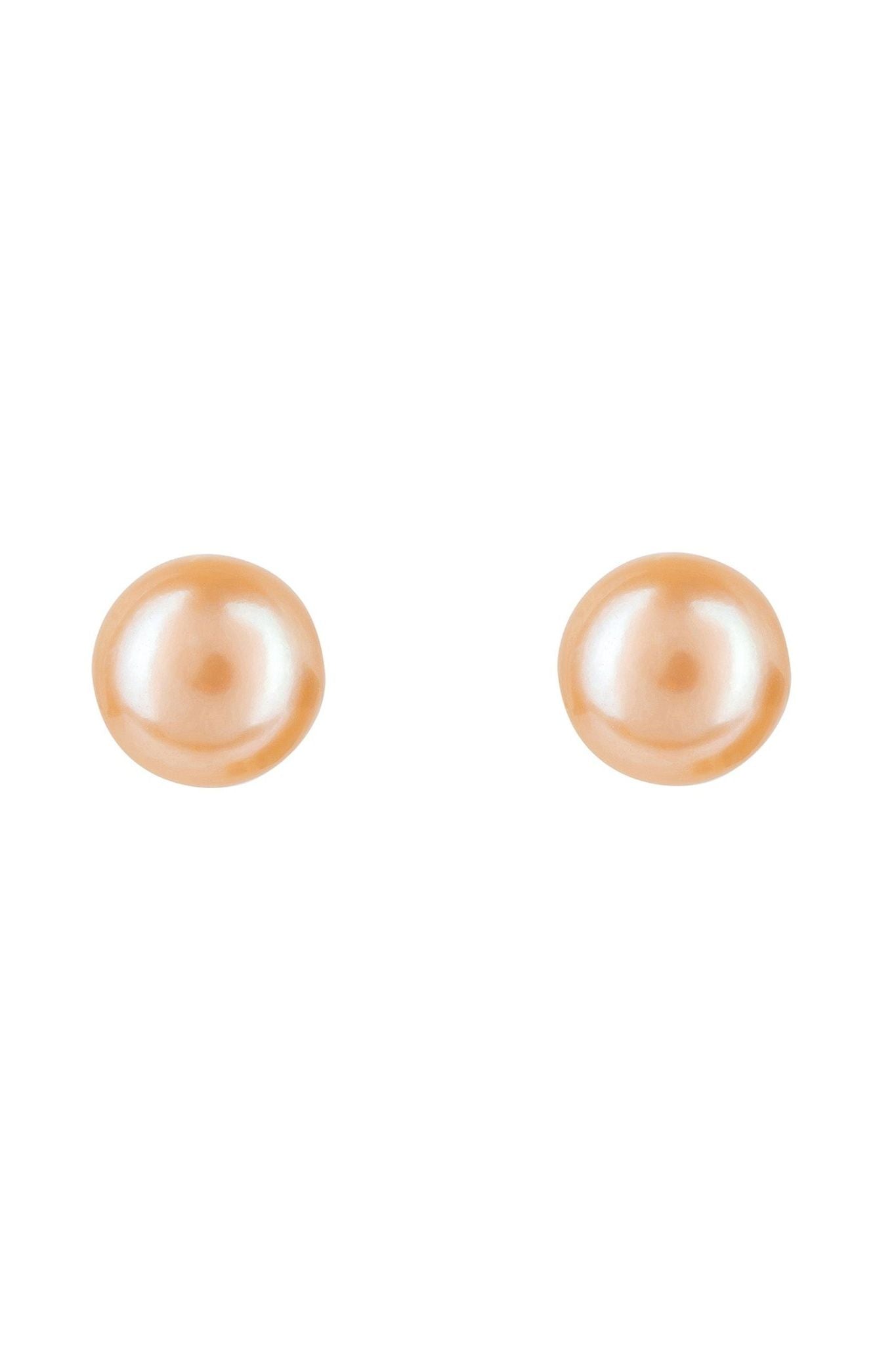 Sterling Silver 8Mm Earring Natural Pink Pearl - LATELITA Earrings