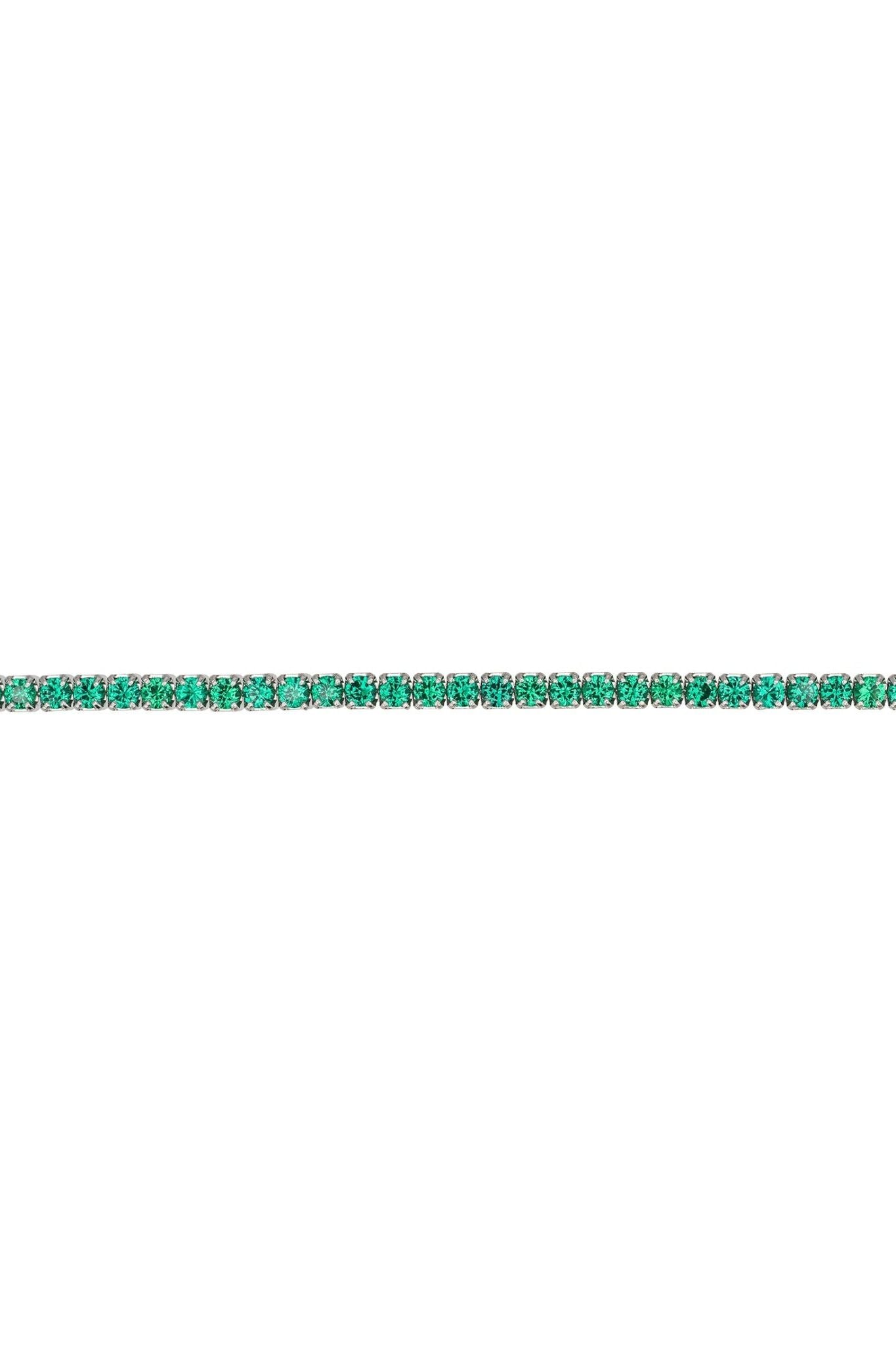 Tennis Bracelet Silver Emerald Green - LATELITA Bracelets