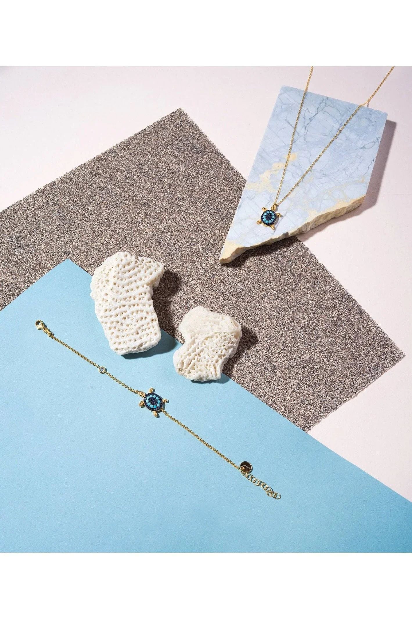 Turtle Turquoise Blue Bracelet Gold - LATELITA Bracelets